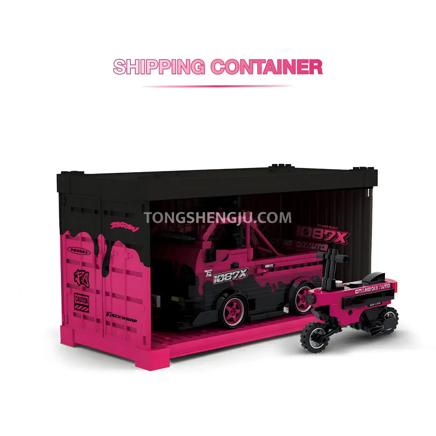 Tongshengju PowerBuild 1087x Pickup Truck Car Building Blocks Set For Adults & Kids Gift(604PCS)