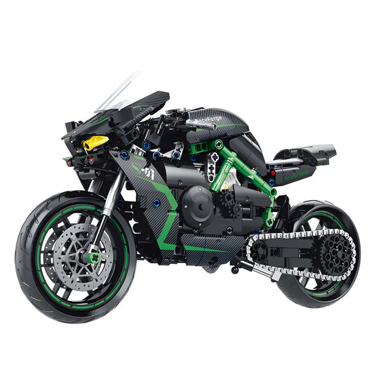 static version of shuanggao 60532 kawasaki ninja h2r model motorcycle building blocks toy