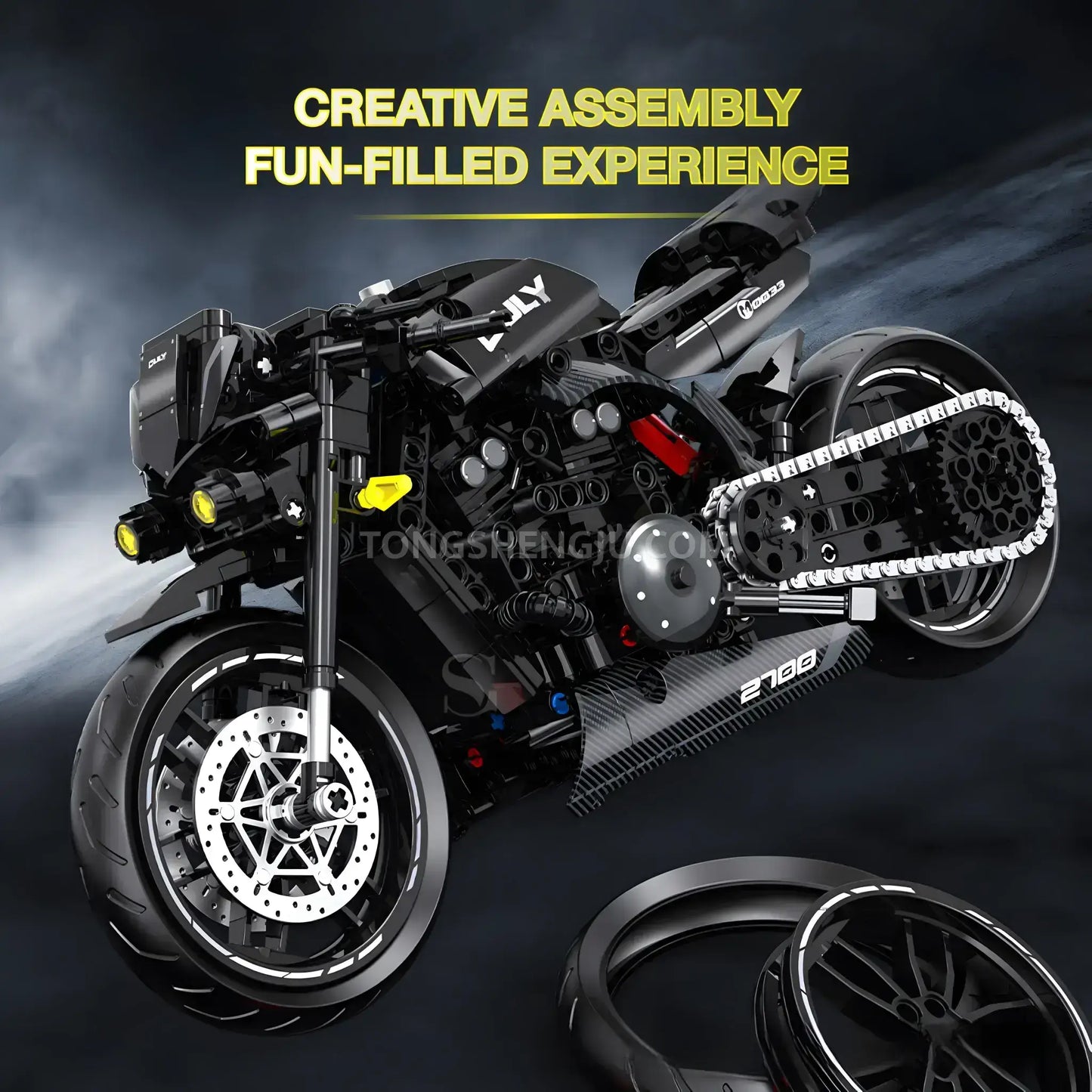 shuanggao 60533 yamaha vmax model motorcycle building blocks toy creative assembly