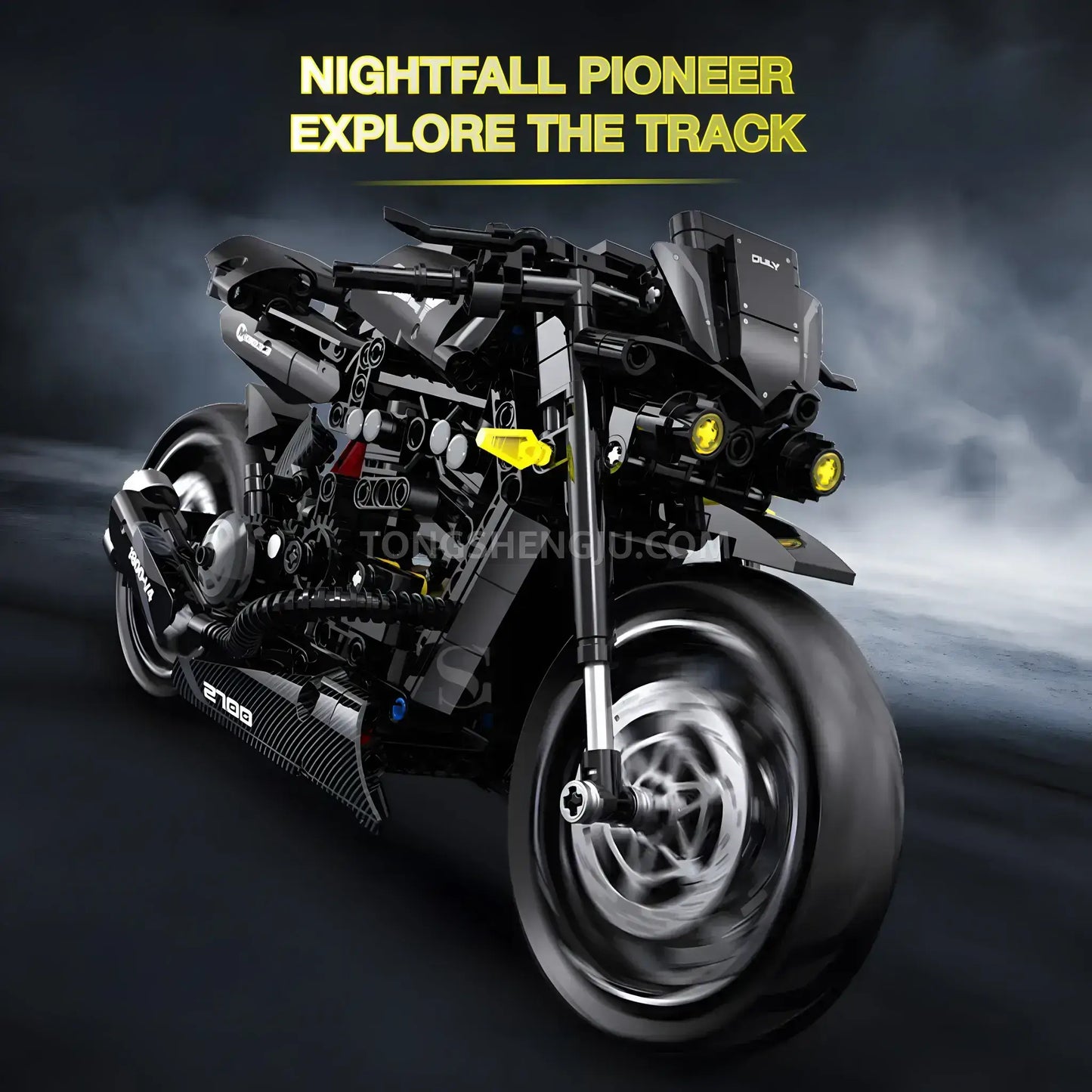 shuanggao 60533 yamaha vmax model motorcycle building blocks toy nightfall pioneer explore the track