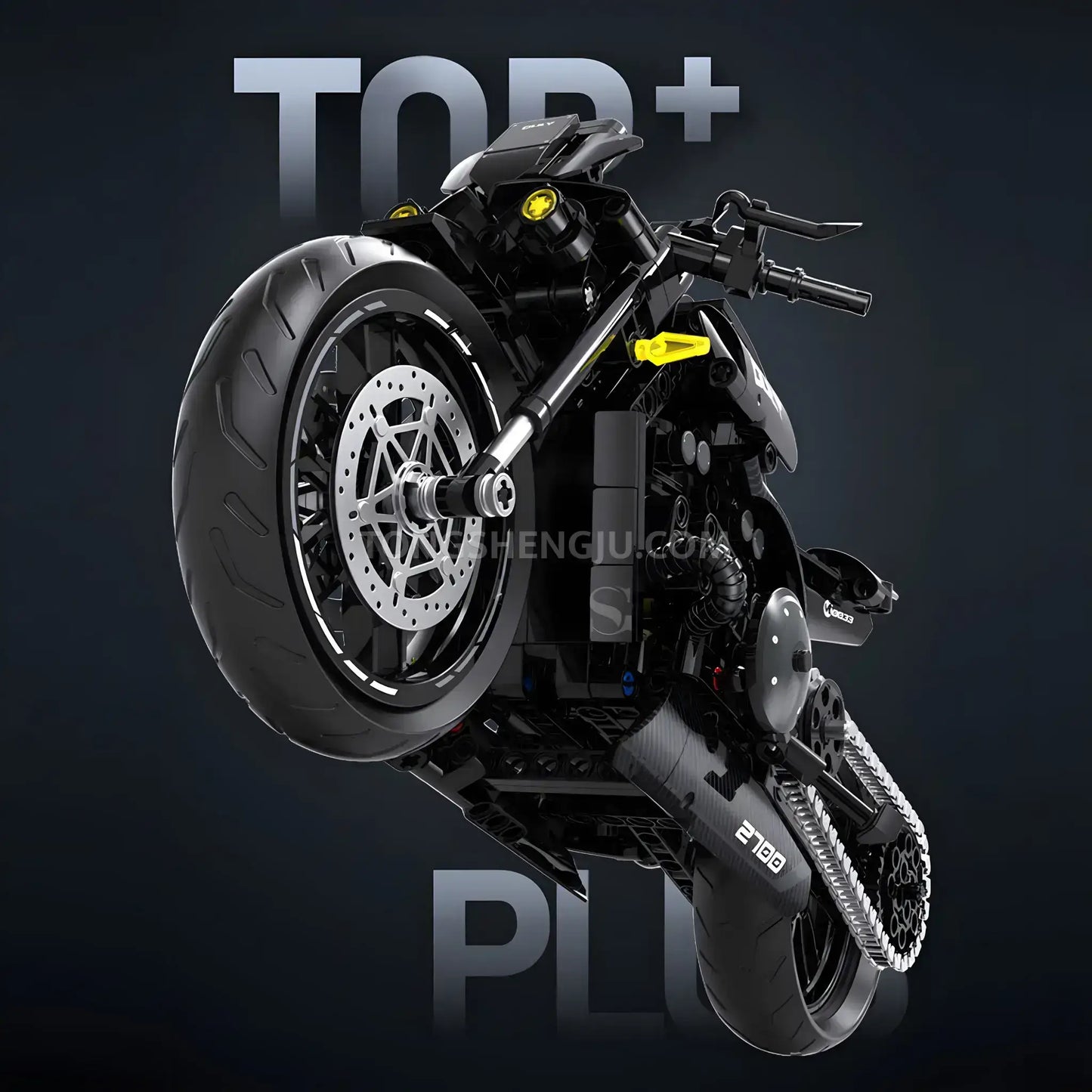 shuanggao 60533 yamaha vmax model motorcycle building blocks toy raceforge serires compatible with lego