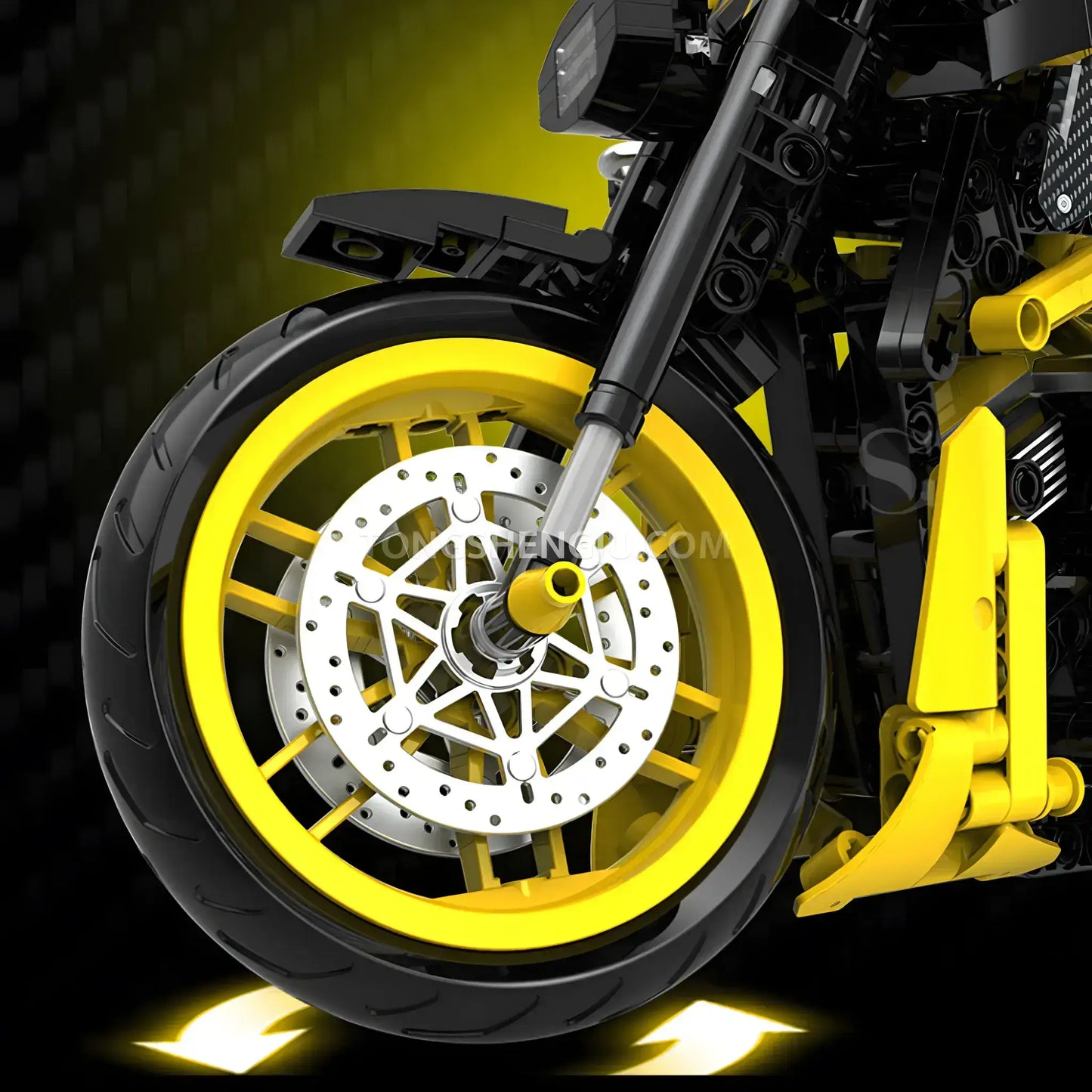 shuanggao 60536 halei v rod night rod motorcycle building blocks set model independent brake disc