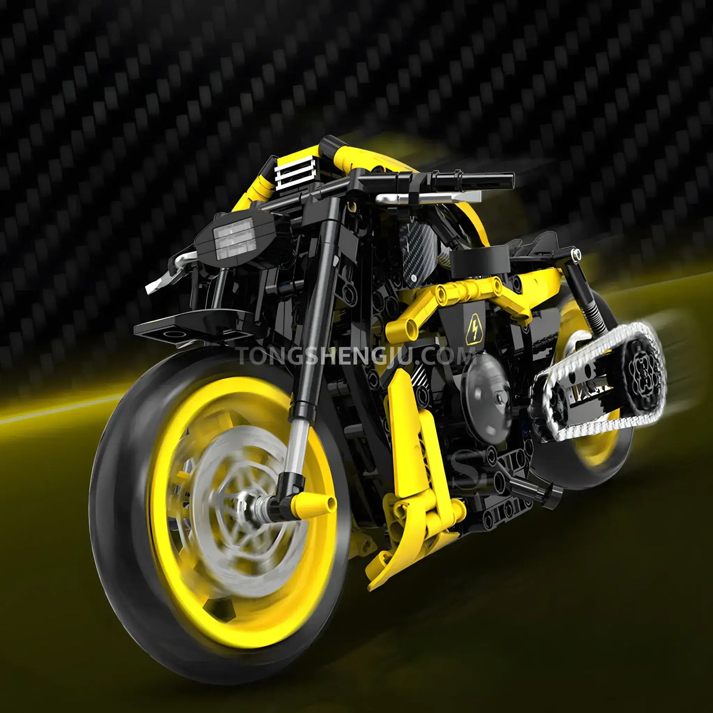 side view of shuanggao 60536 halei v rod night rod motorcycle building blocks set model