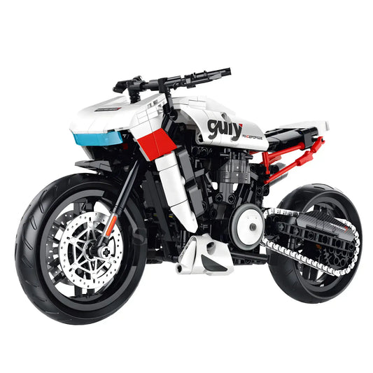 static version of shuanggao 60537 halei pan america motorcycle building blocks set model