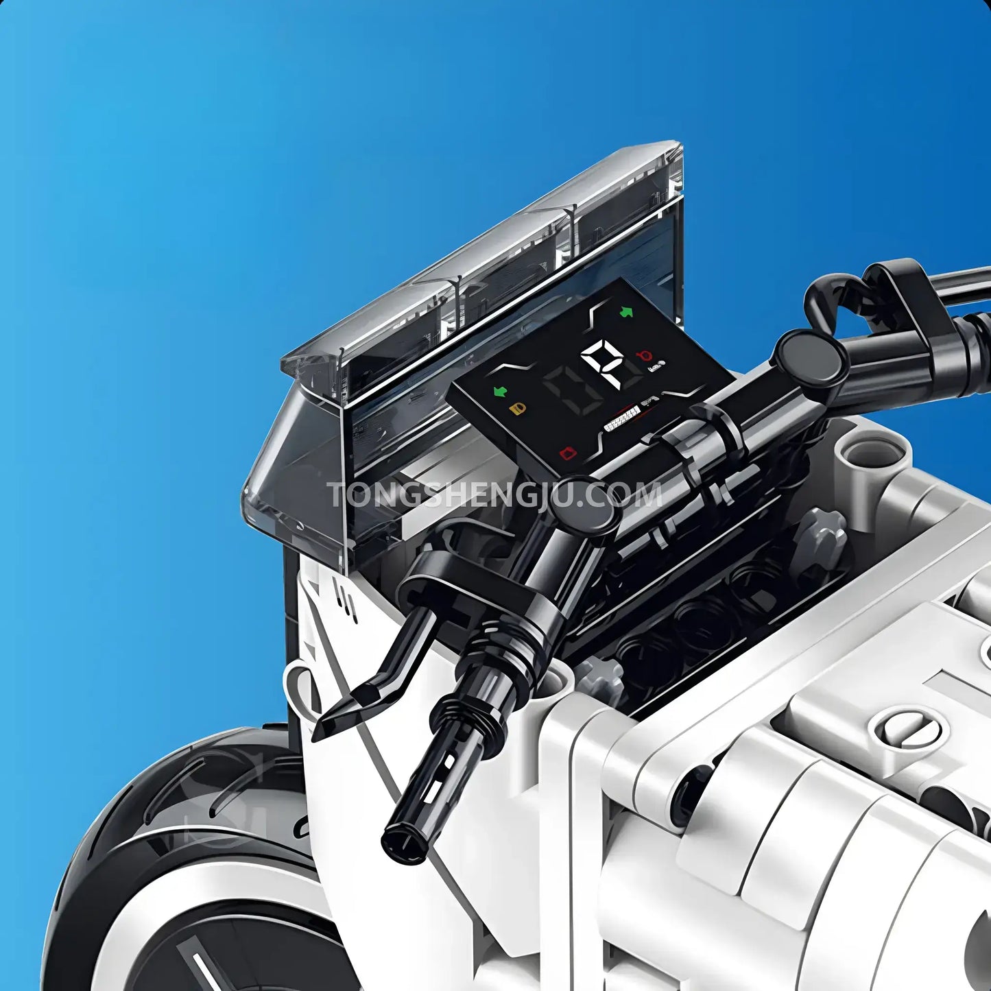 shuanggao 60539 porsche 619 technic motorcycle building blocks set model motorcycle exquisite stickers