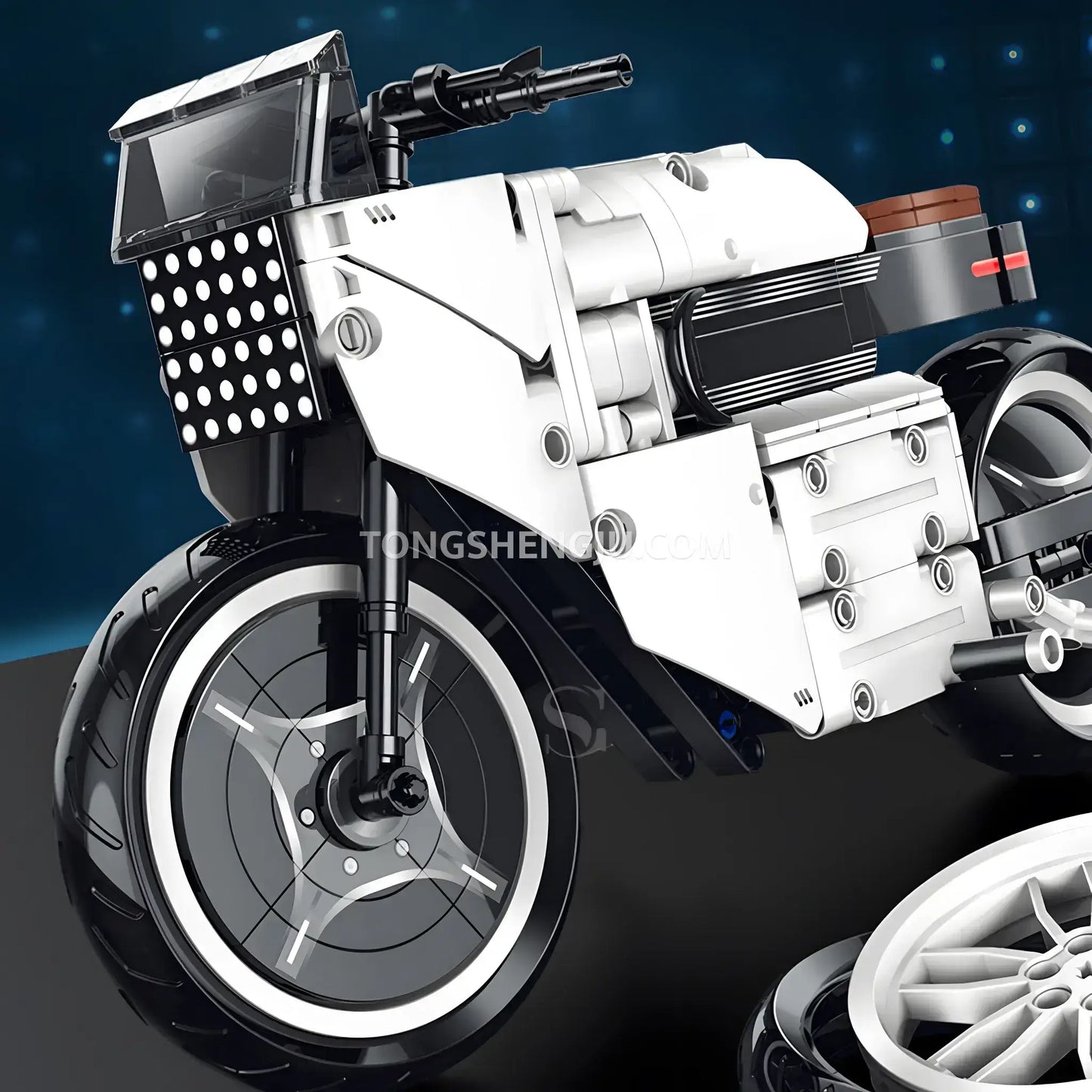 product assembly details of shuanggao 60539 porsche 619 technic motorcycle building blocks set model motorcycle