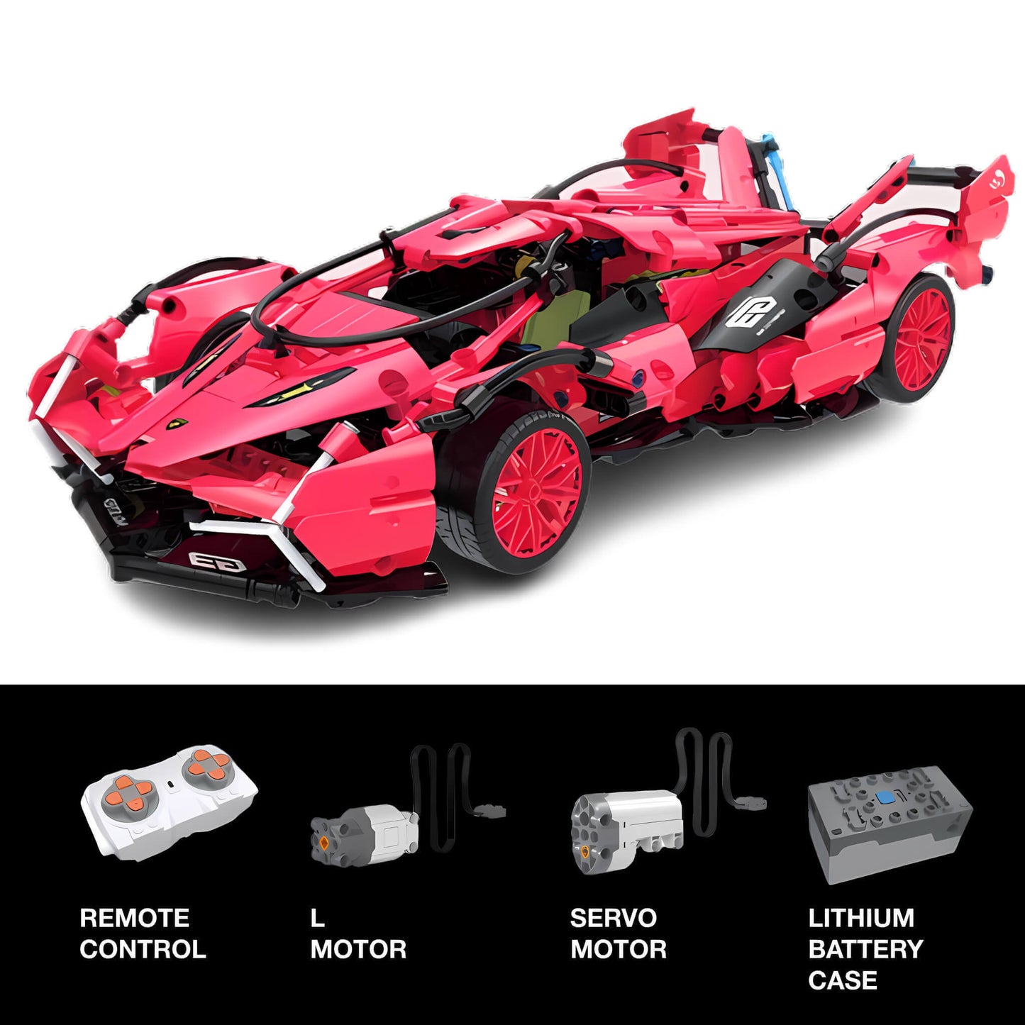 dynamic version of shuanggao lamborghini v12 building blocks model toy car