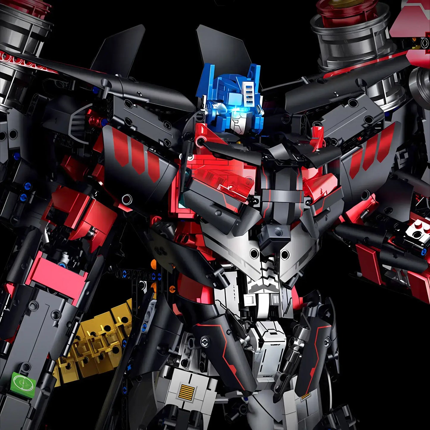 guly 80503 skyfire mecha optimus prime building blocks model toy metallic paint