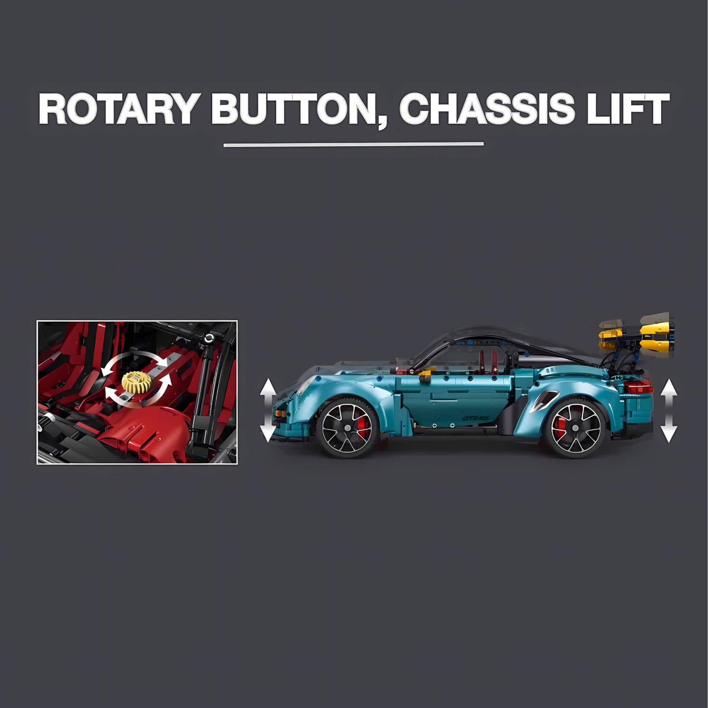 product details of taigaole blue 911 gt2rs building blocks model toy car rotary button and chassis lift