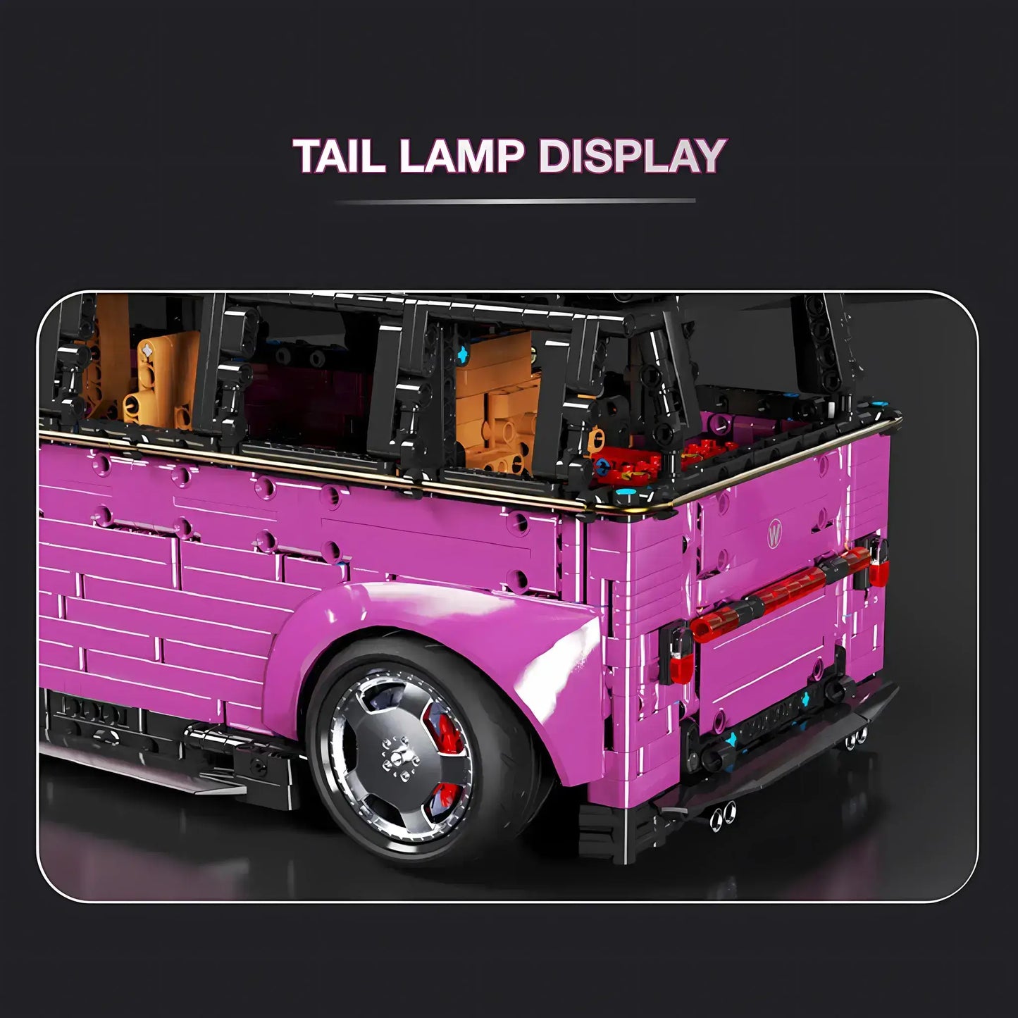 taigaole t5022 t2 city bus model car building blocks toy tail lamp display