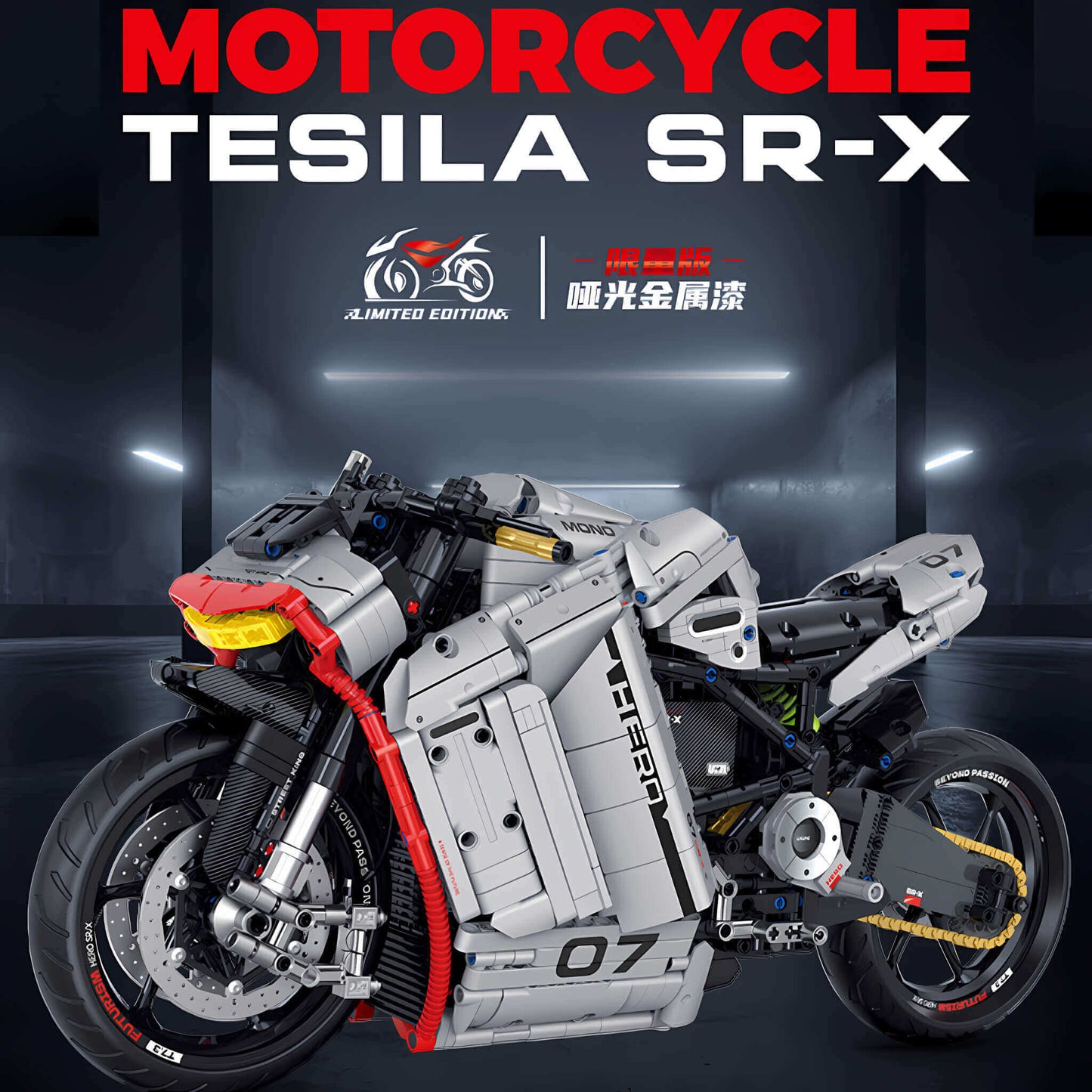 zero tesila sr-x building block toy motorcycle from GULY 60507