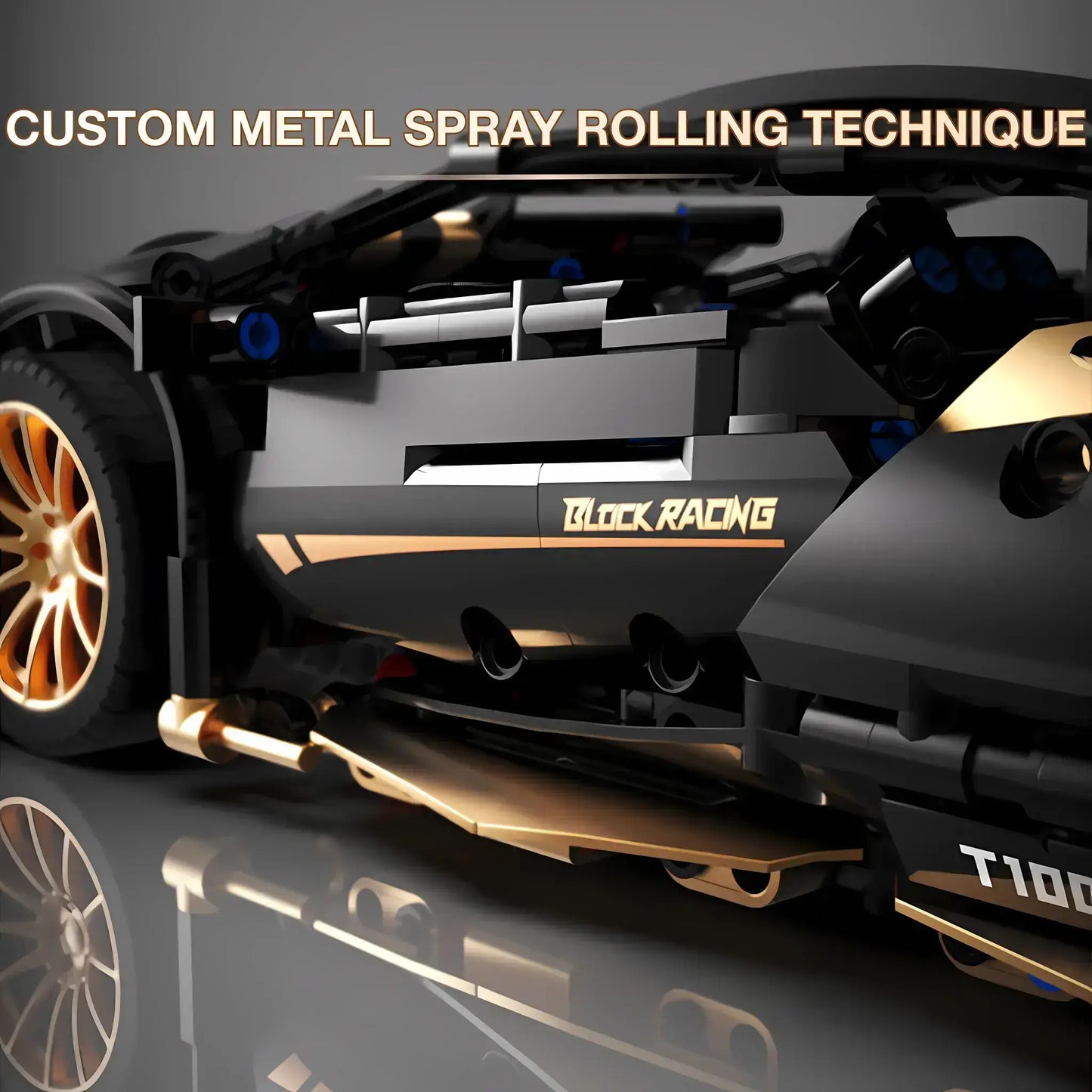 tuomu t1003 lamborghini 780s model car building blocks toy custom metal spray rolling technique