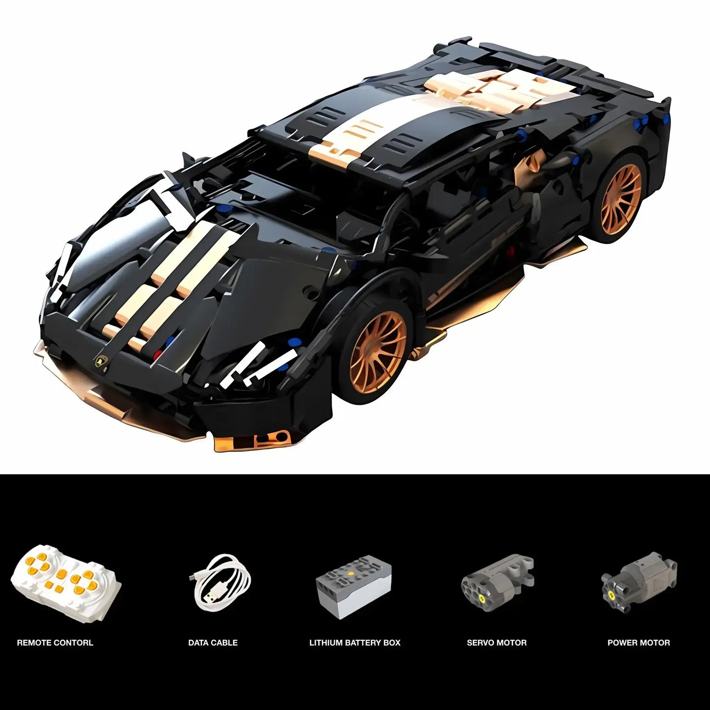 dynamic version of tuomu t1003 lamborghini 780s model car building blocks toy