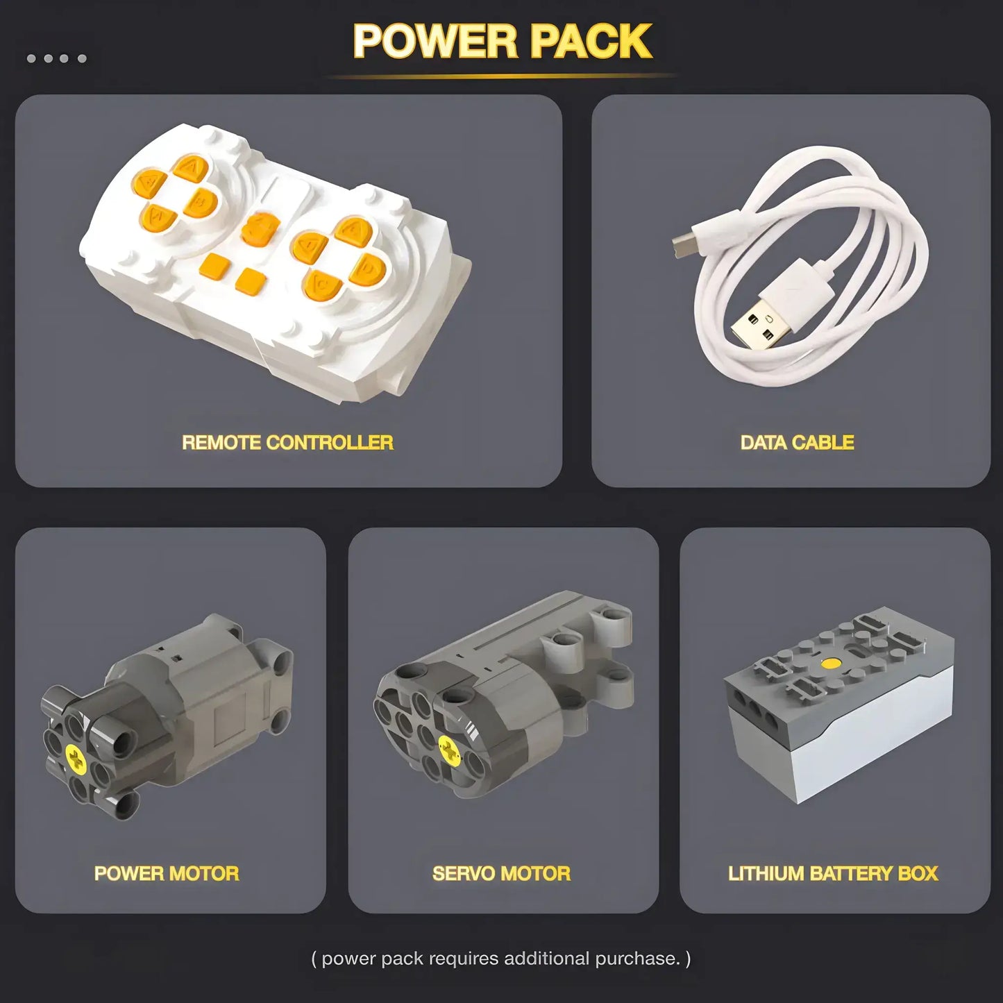 power pack of tuomu t1006 apollo leixing evo model car building blocks toy