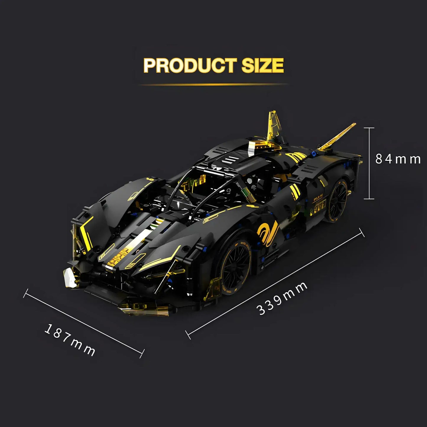 product size of tuomu t1006 apollo leixing evo model car building blocks toy