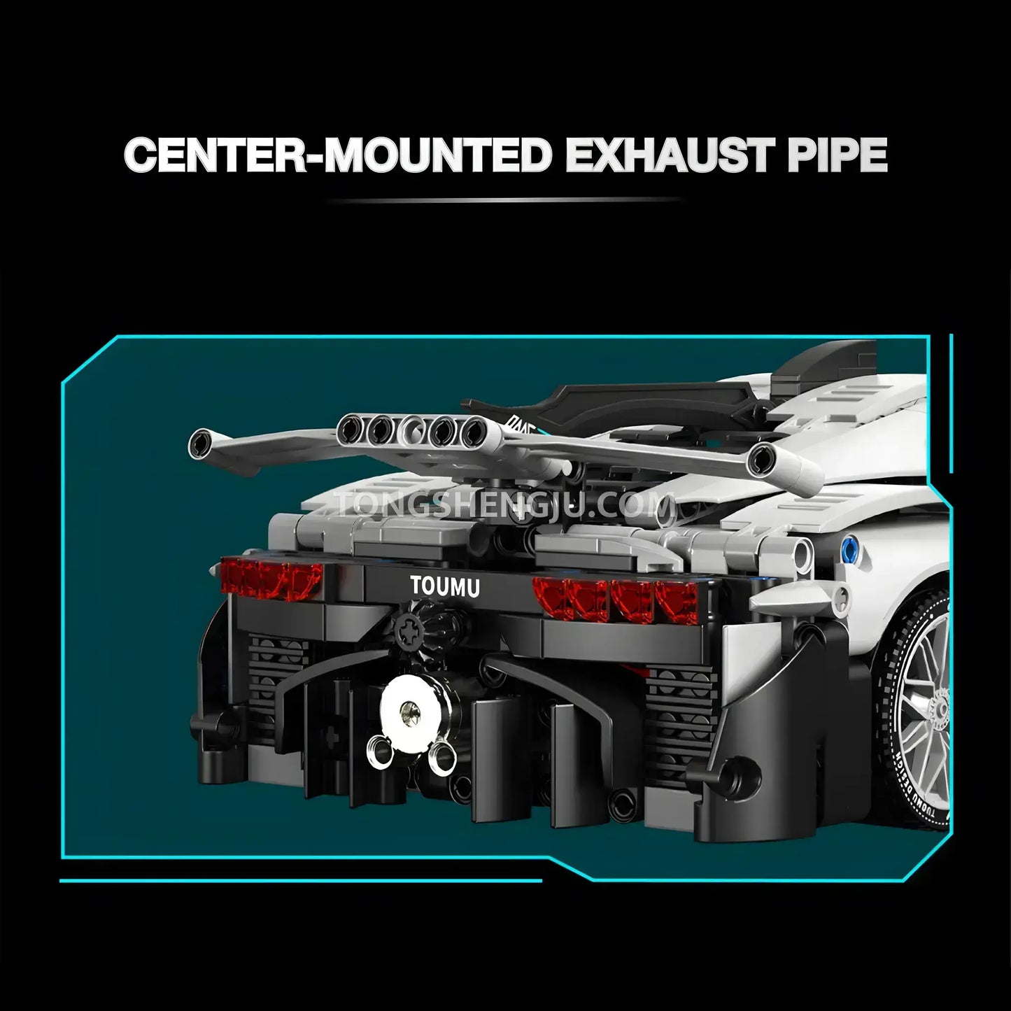 tuomu t3014 amg one technic car building blocks set model car center mounted exhaust pipe