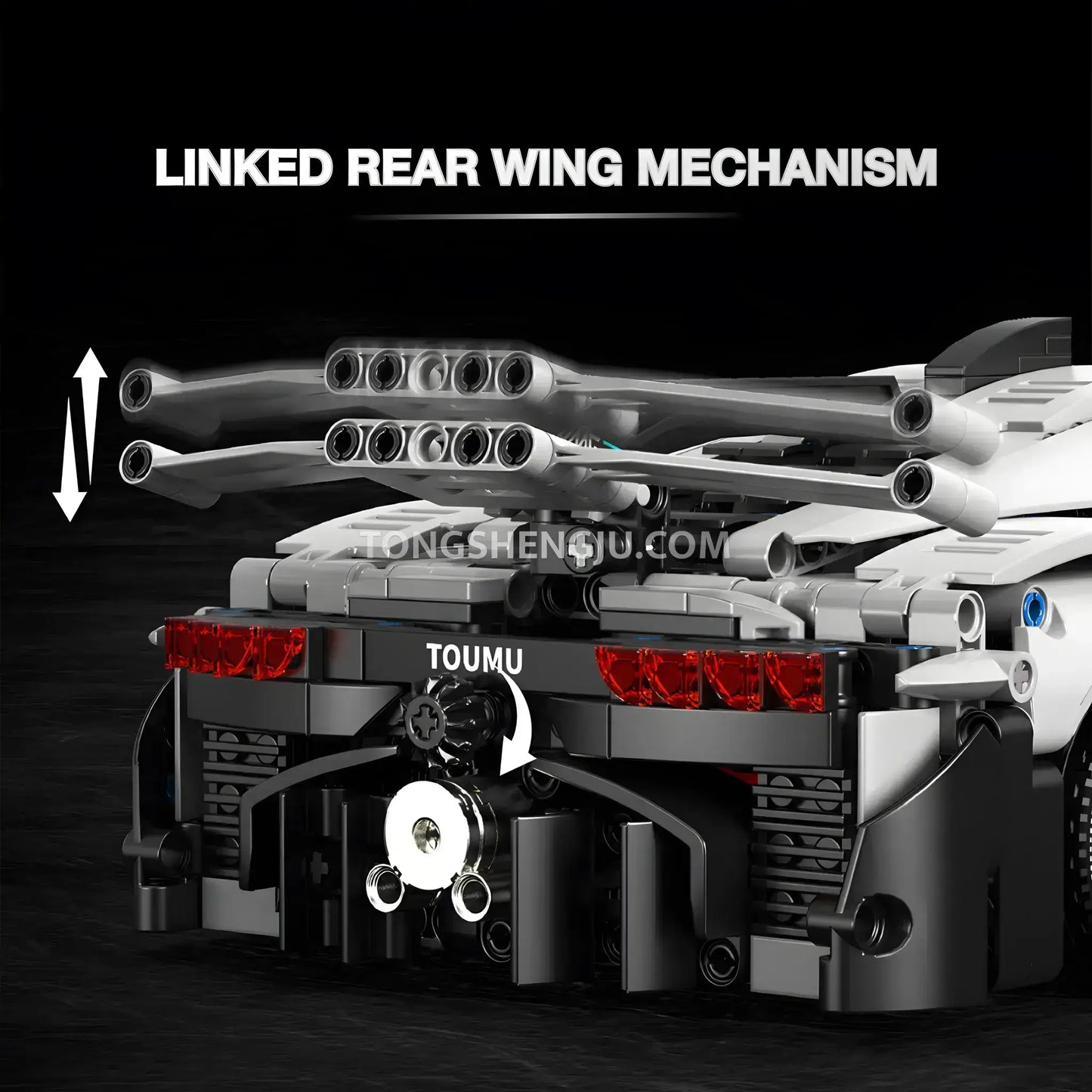 tuomu t3014 amg one technic car building blocks set model car electrally adjustable rear wing
