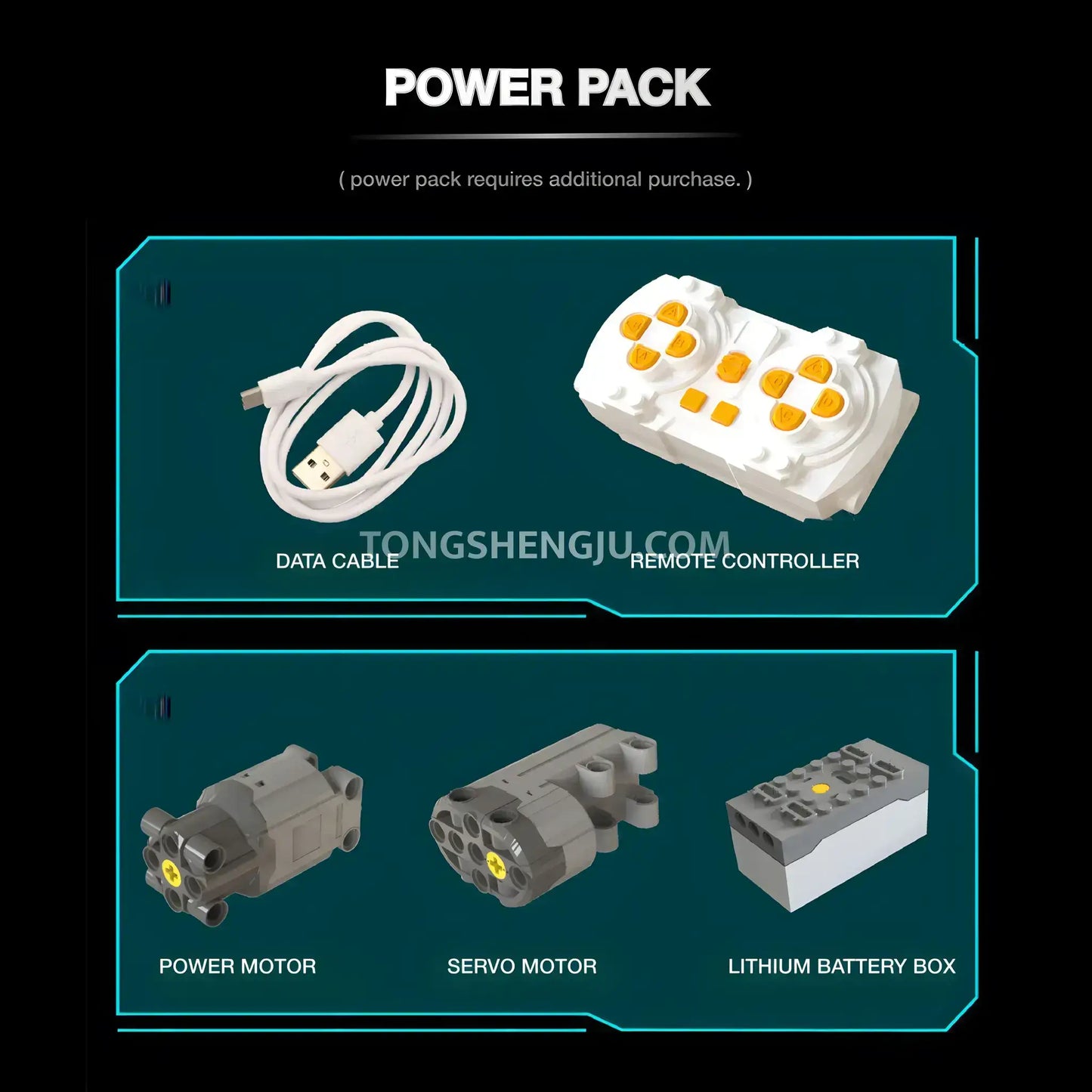 power pack of tuomu t3014 amg one technic car building blocks set model car