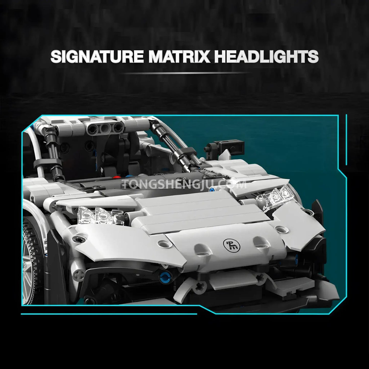 tuomu t3014 amg one technic car building blocks set model car signature matrix headlights