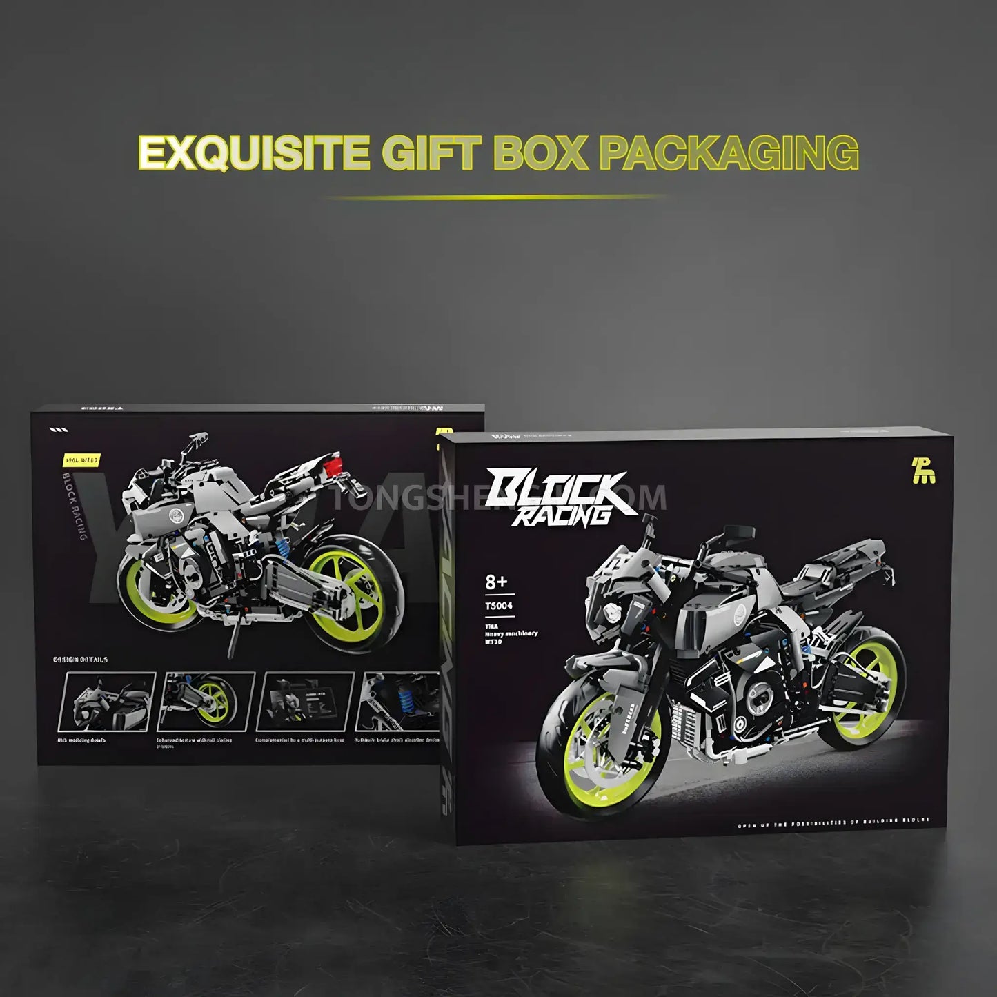 tuomu t5004 yamaha mt10 model motorcycle building blocks toy exquisite gift box packaging