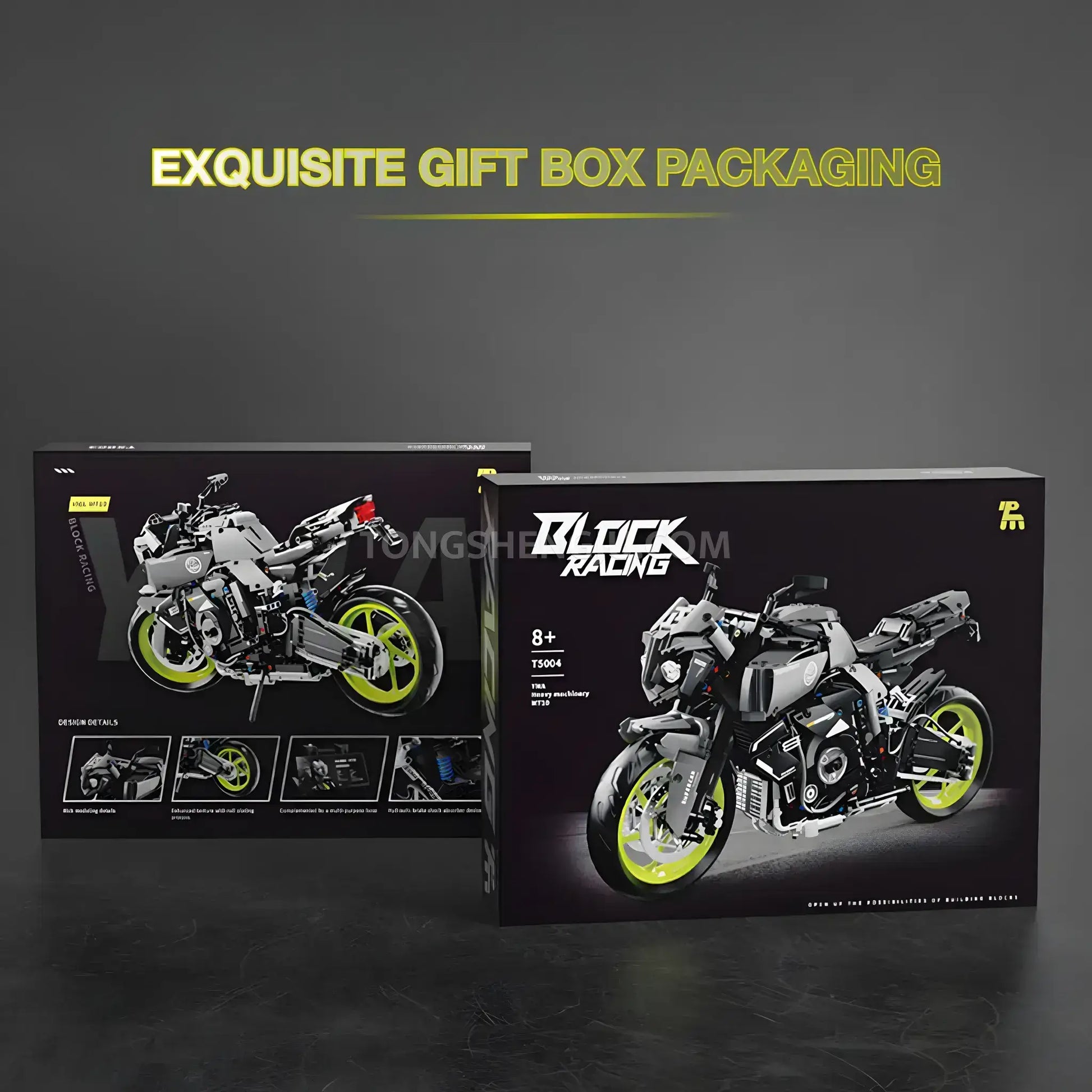 tuomu t5004 yamaha mt10 model motorcycle building blocks toy exquisite gift box packaging