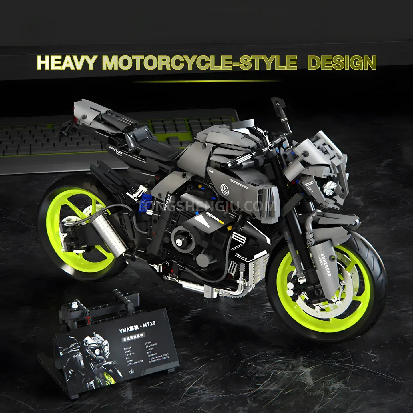 tuomu t5004 yamaha mt10 model motorcycle building blocks toy heavy motorcycle-style design