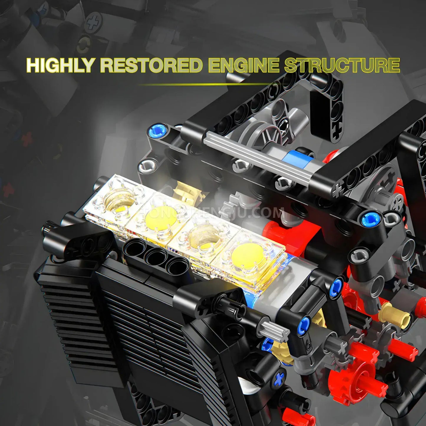tuomu t5004 yamaha mt10 model motorcycle building blocks toy highly restored engine structure