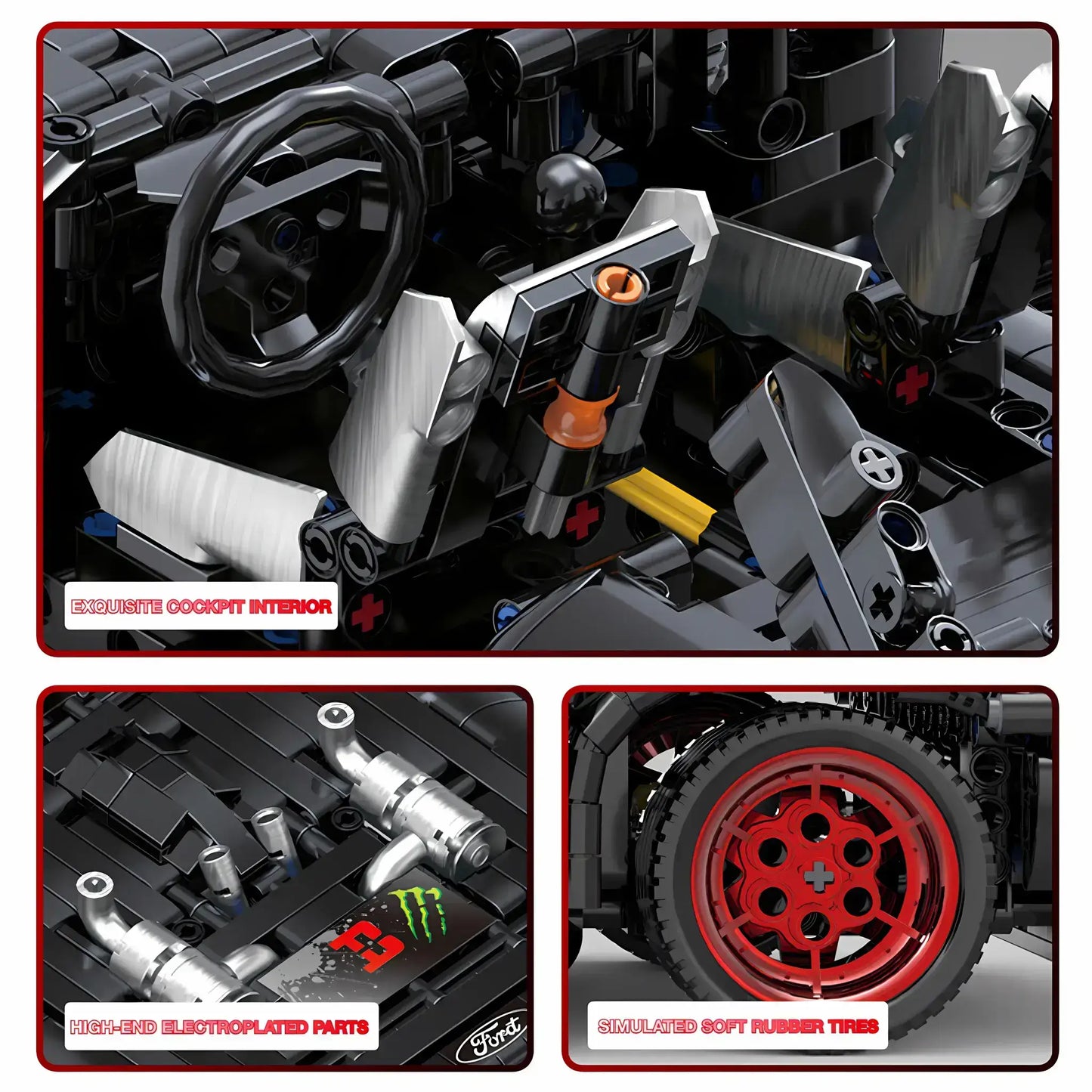 product details of x-tech yc qc005 roadster mustang building blocks model toy car