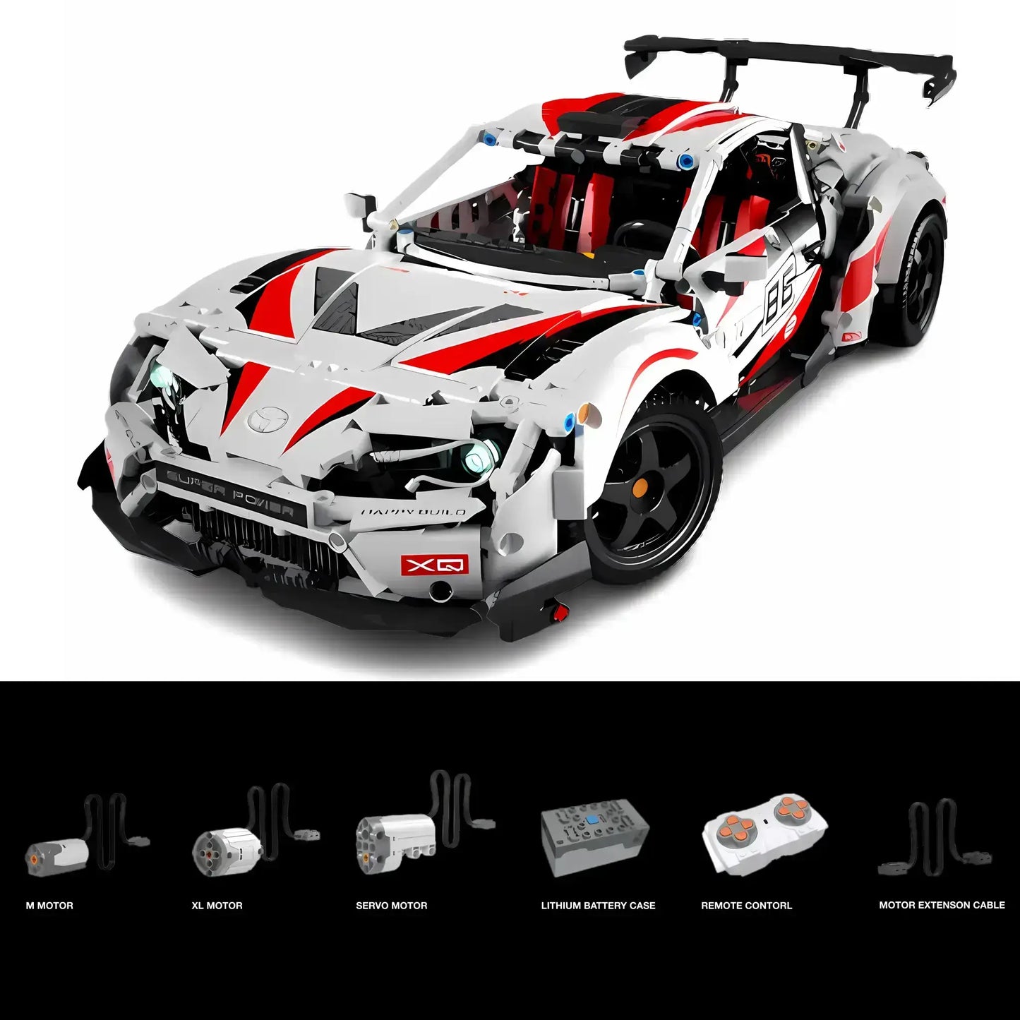 dynamic version of x-tech yc qc23002 gt86 building blocks model toy car