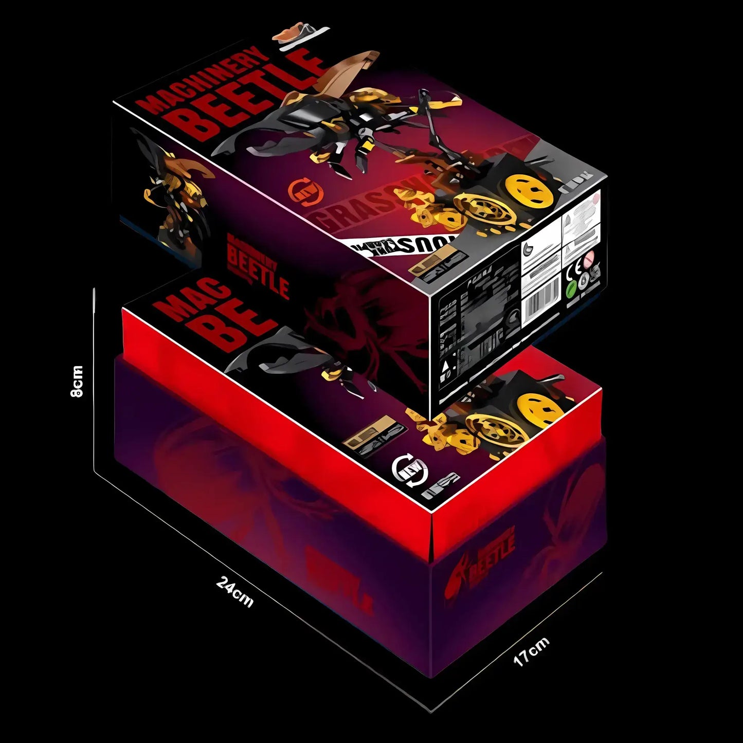 package size of xiaojiaodu beetle machinery building blocks model toy animal