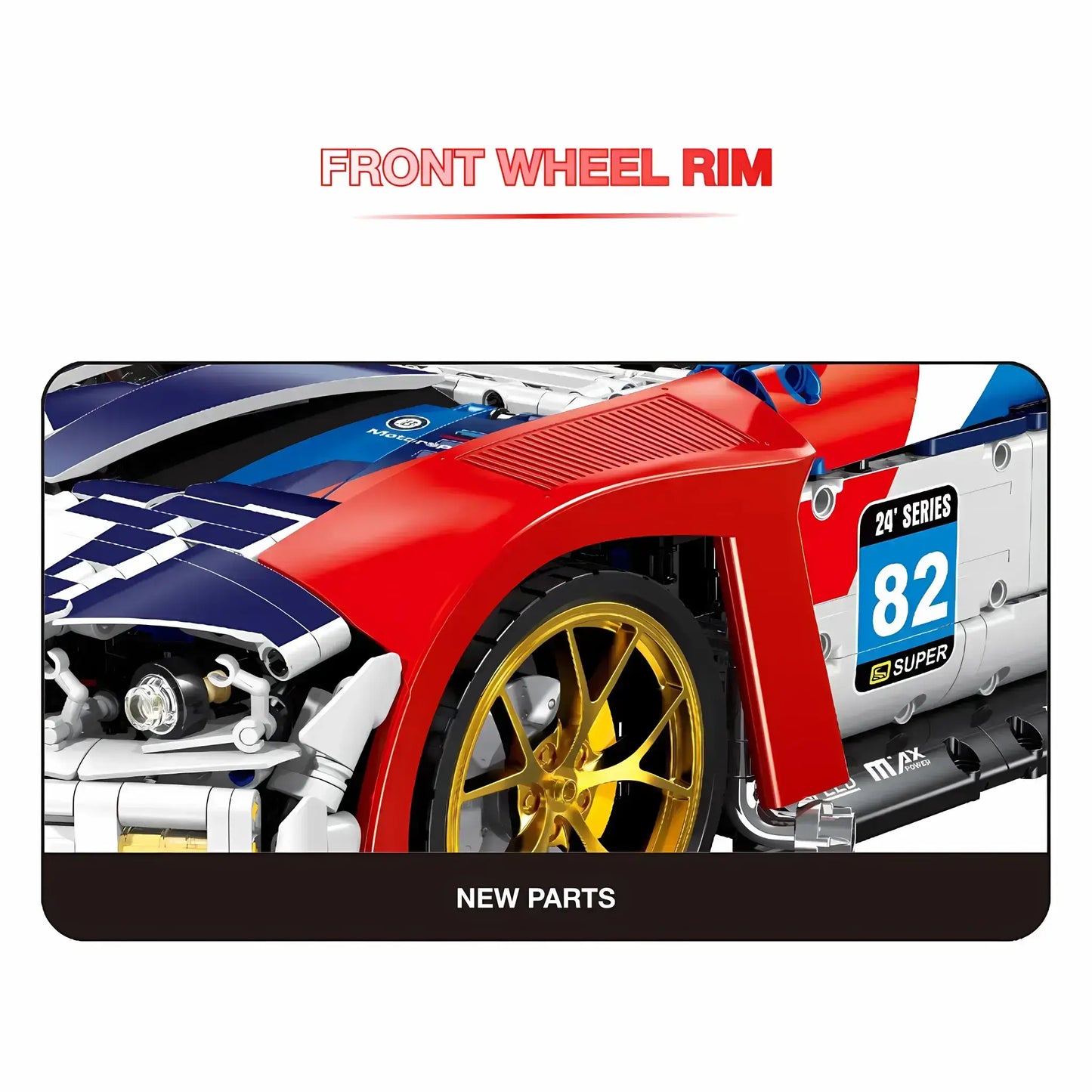 jiestar xiaojiaodu bmw M4 building blocks model toy car  front wheel rim