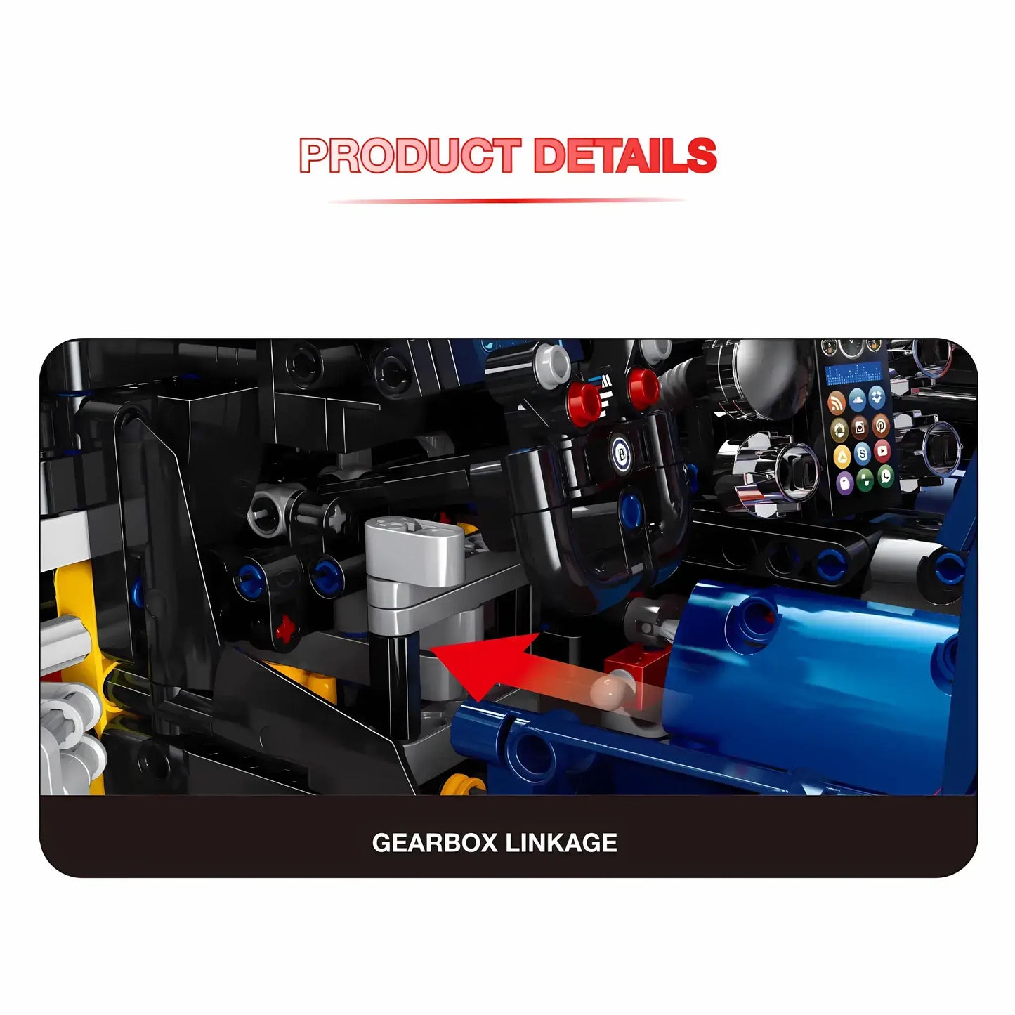 jiestar xiaojiaodu bmw M4 building blocks model toy car gearbox linkage