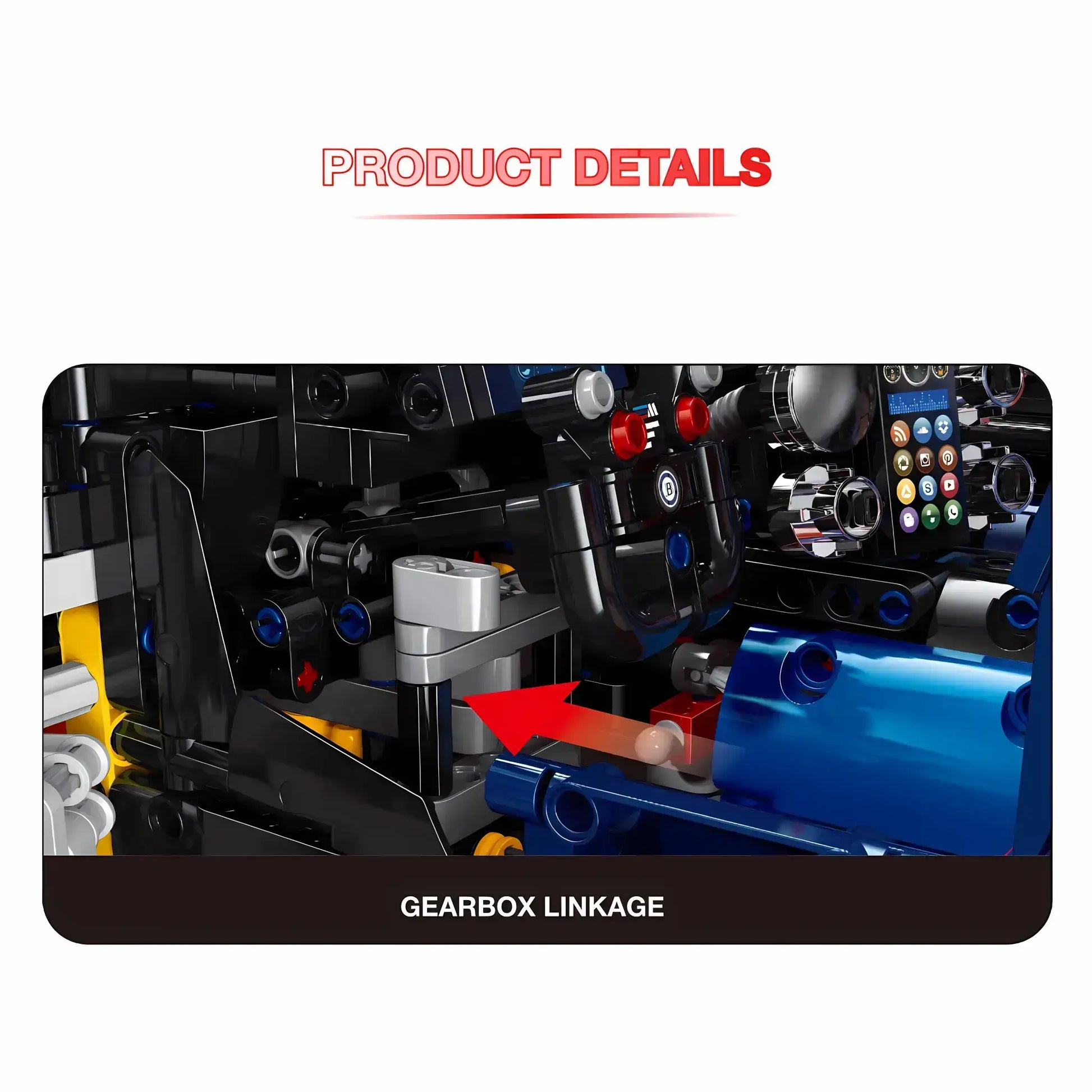 jiestar xiaojiaodu bmw M4 building blocks model toy car gearbox linkage