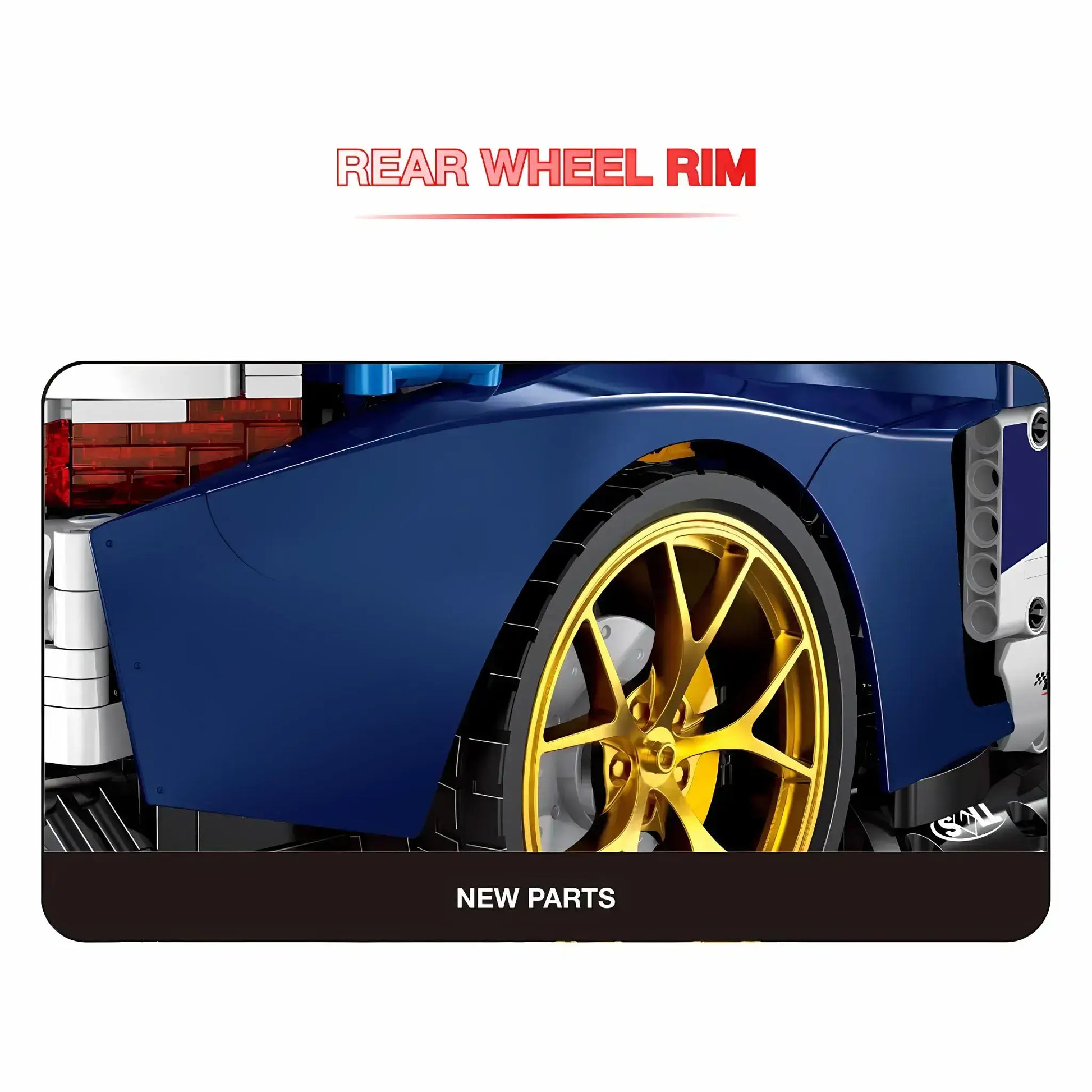 jiestar xiaojiaodu bmw M4 building blocks model toy car  rear wheel rim