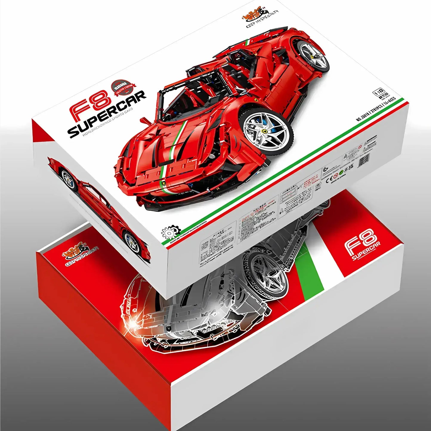 package size of xiaojiaodu falali f8 building blocks model toy car