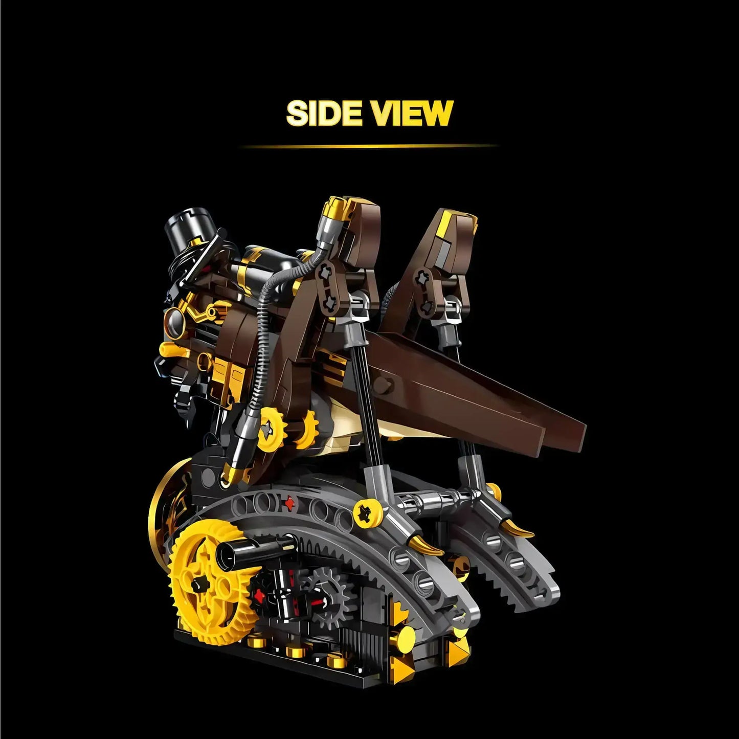 side view of xiaojiaodu jd011 grasshopper machinery building blocks model toy animal