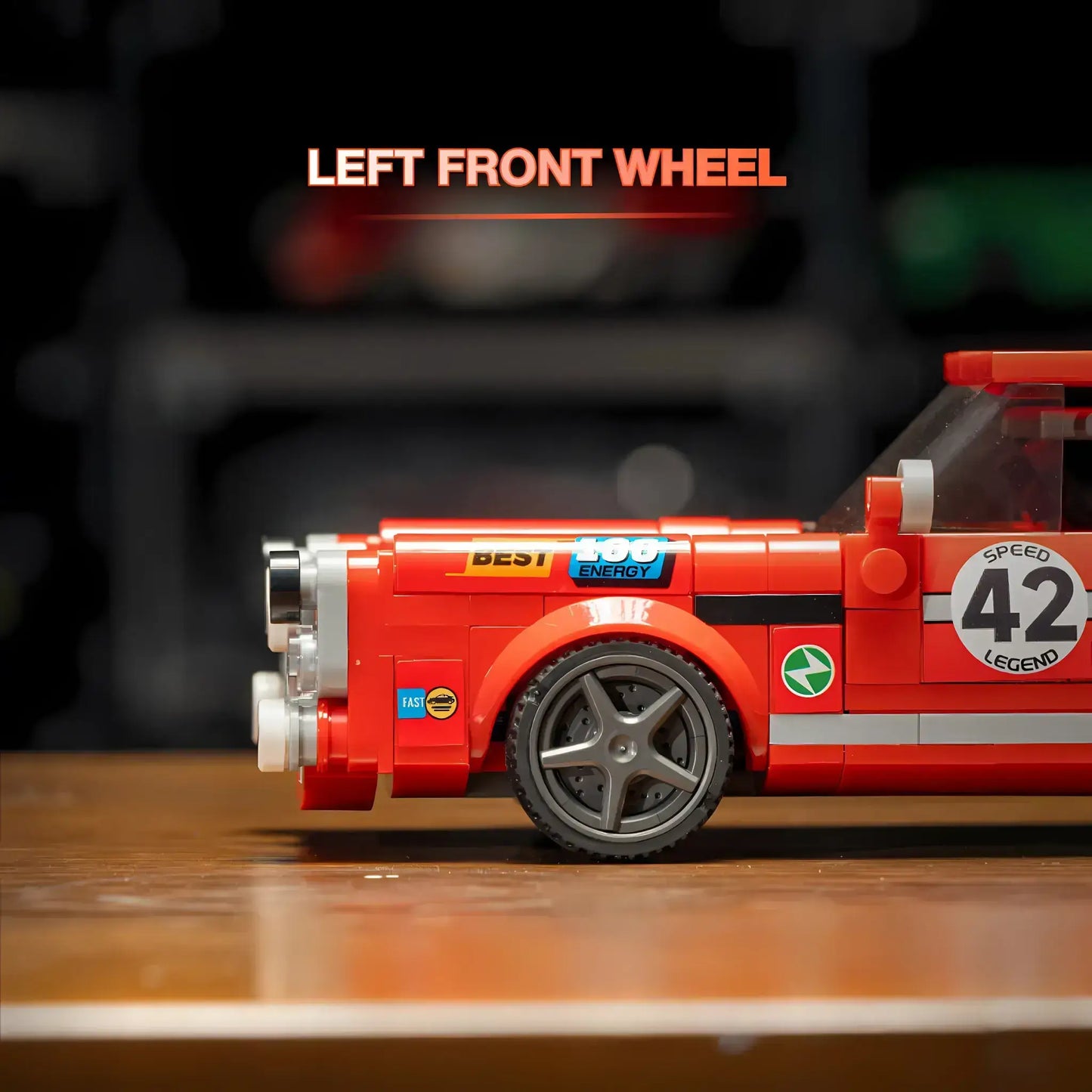 left front wheel of xiaojiaodu jd067 benz amg 300sel model car building blocks toy