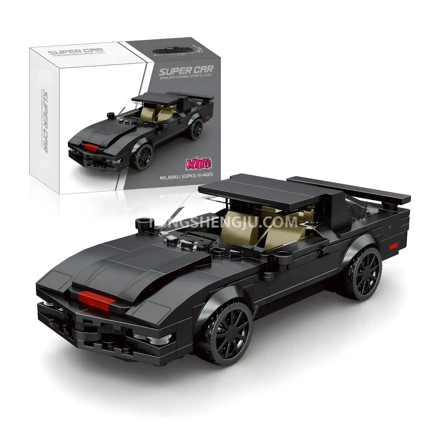 xiaojiaodu jd083 kitt firebrid sports car building blocks set model car compatible with lego champions series