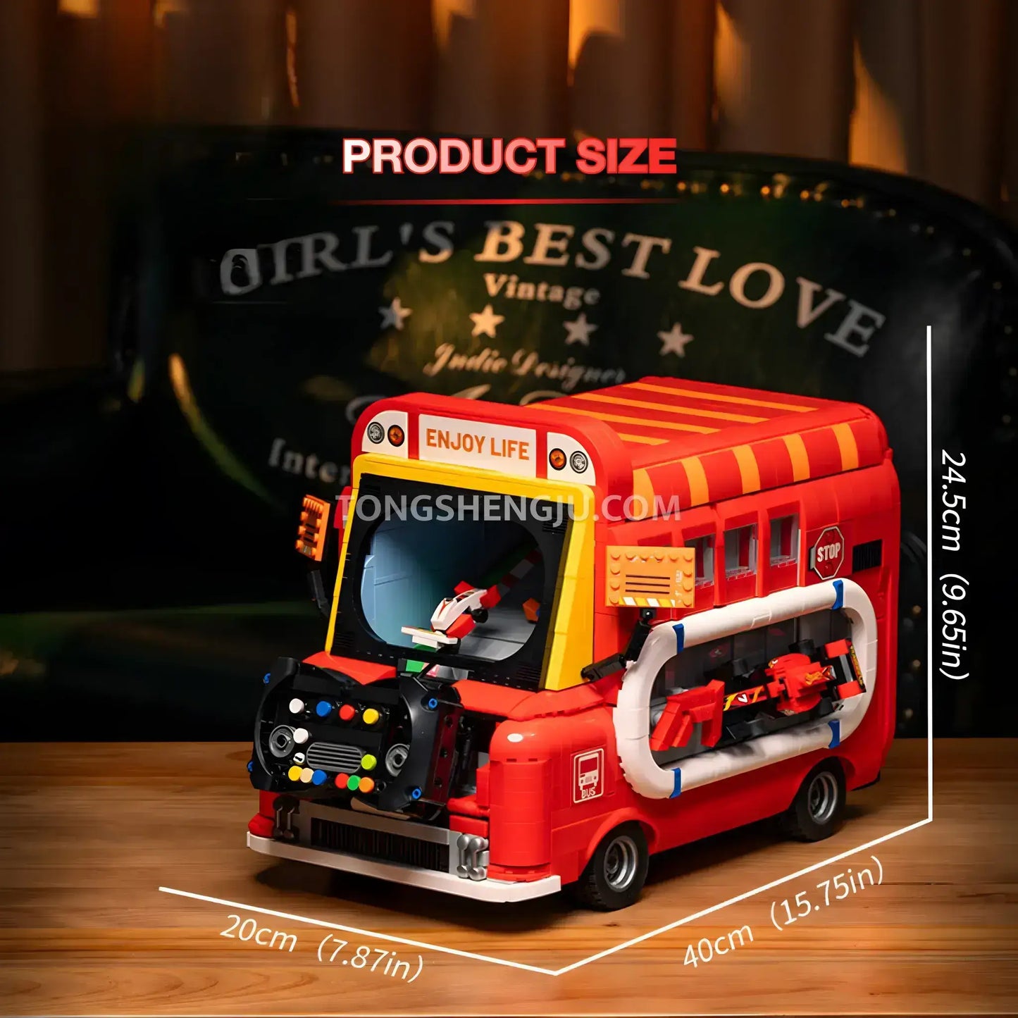 product size of xiaojiaodu jd093 game car building blocks set model car