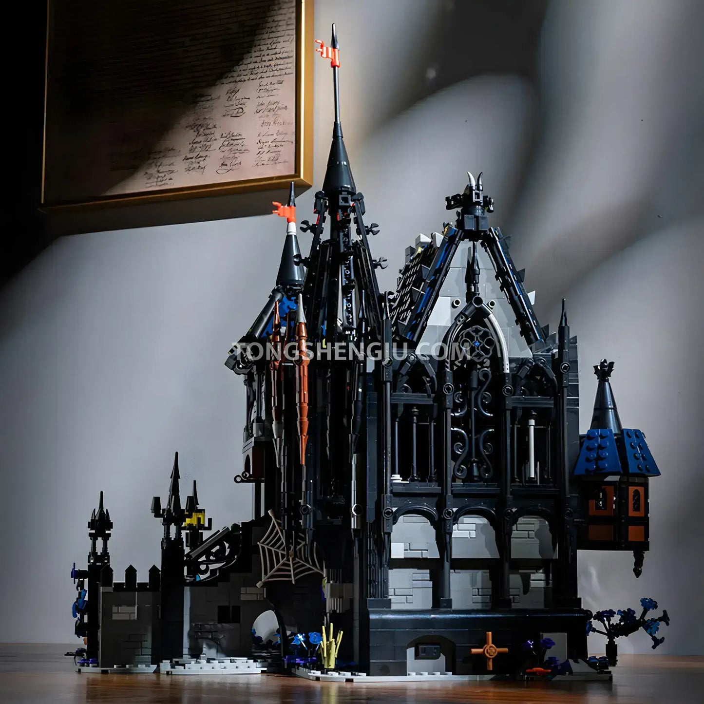 xiaojiaodu jd099 dracula castle model building blocks set compatible with lego