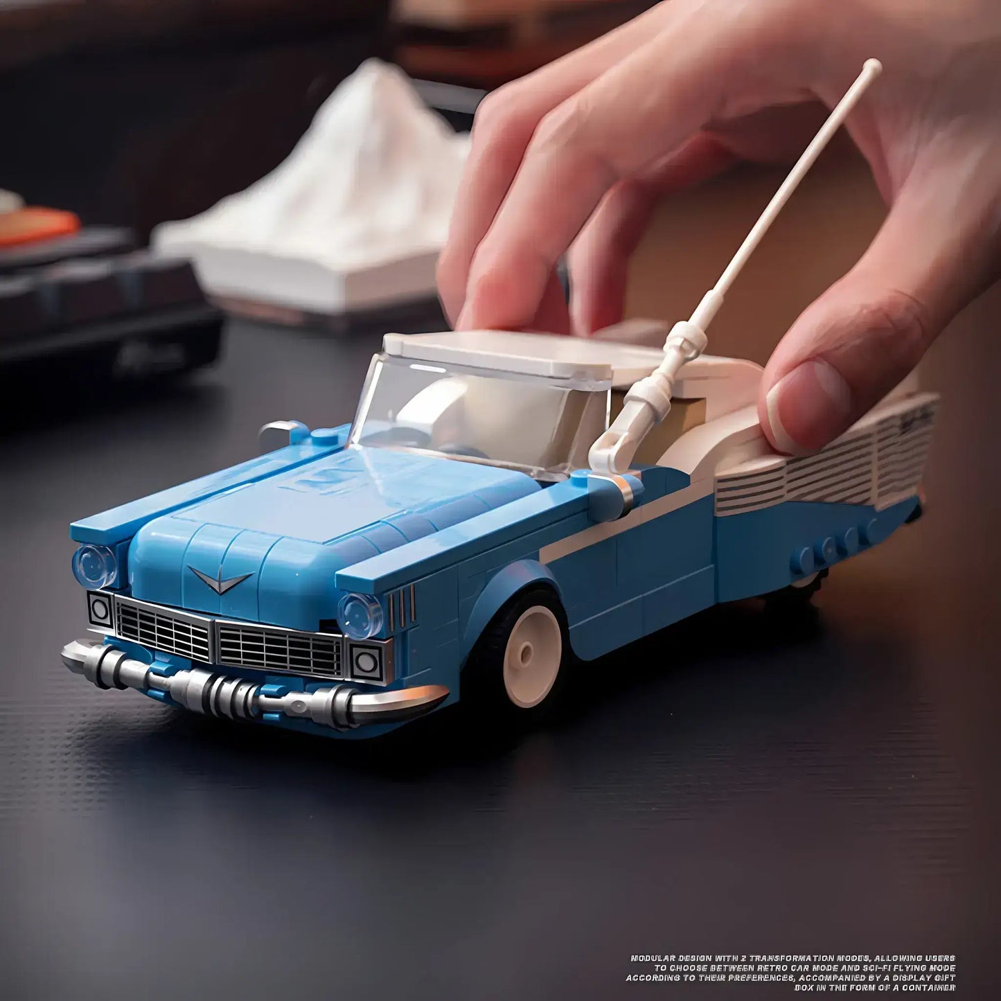 happy build powerblock pb8803 sliver wing cyclone model car building blocks toy car mode