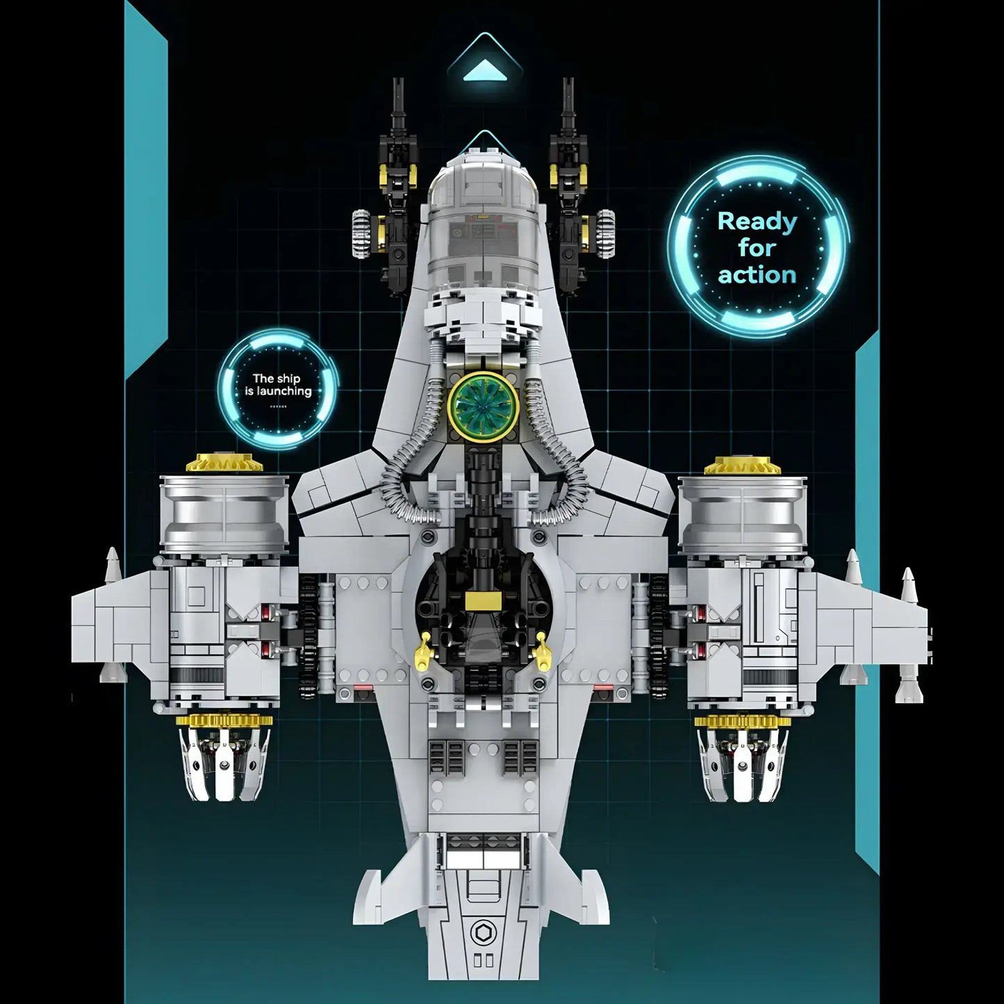 top view of zape 98000 blade voyager star wars building blocks set