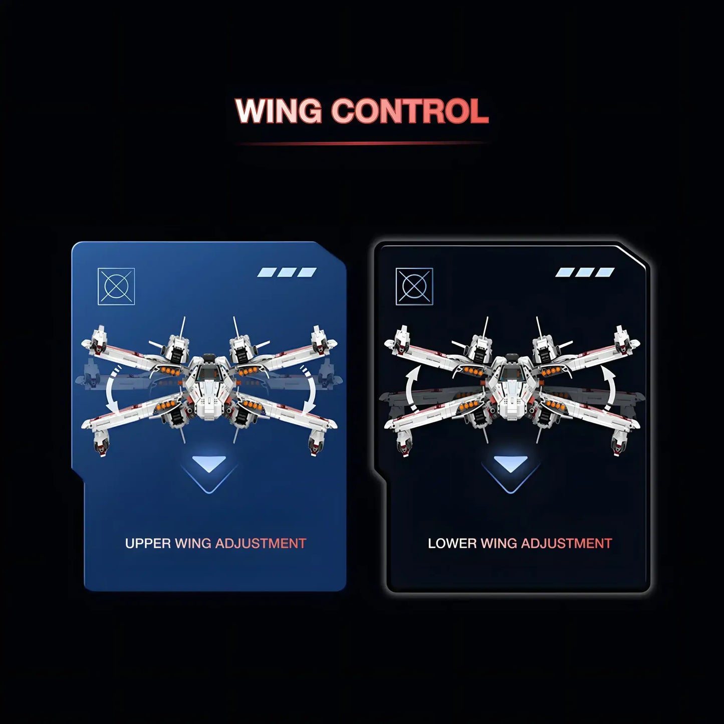 zape 98003 x-wing starfighter star wars building blocks set wing control