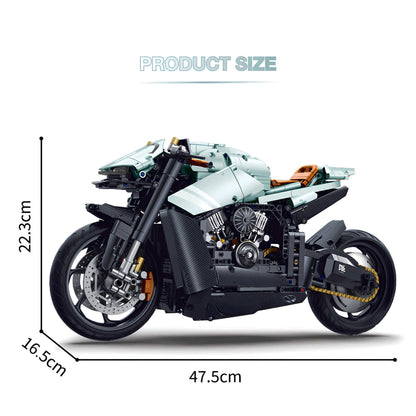 product size of guly aston martin building blocks model toy motorcycle