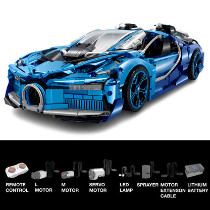dynamic version of guly 10613 bugatti bujiadi w16 building blocks model toy car