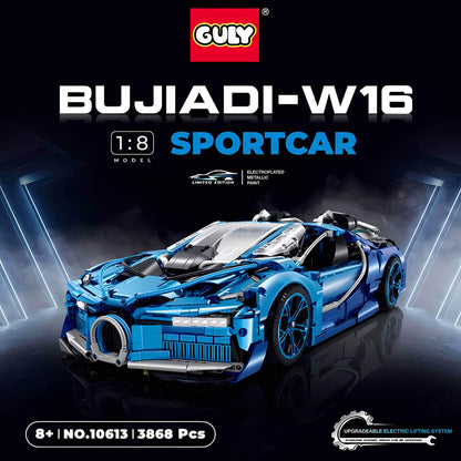 1:8 bugatti bujiadi w16 building blocks toy car from GULY 10613