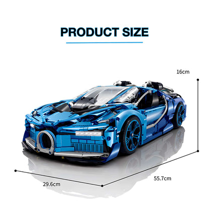 product size of guly 10613 bugatti bujiadi w16 building blocks model toy car
