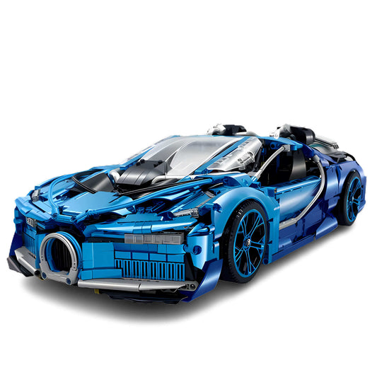 static version of guly 10613 bugatti bujiadi w16 building blocks model toy car