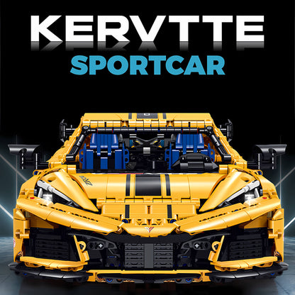 1:8 corvette c8 building block toy car from guly 10622