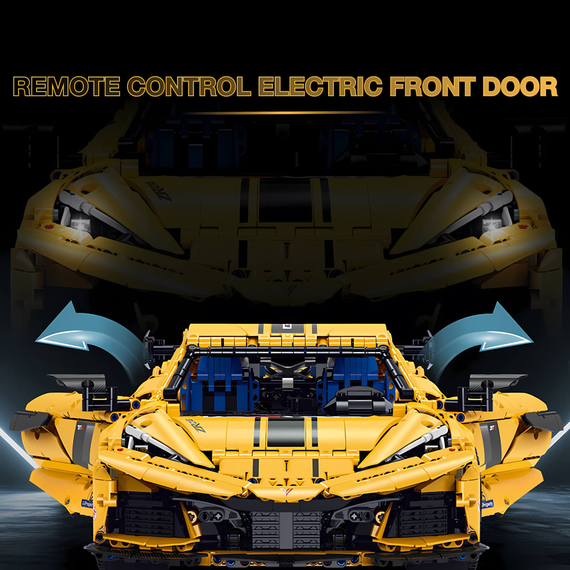 Tongshengju Technic Kervtte C8 (3788PCS) Sports Car Building